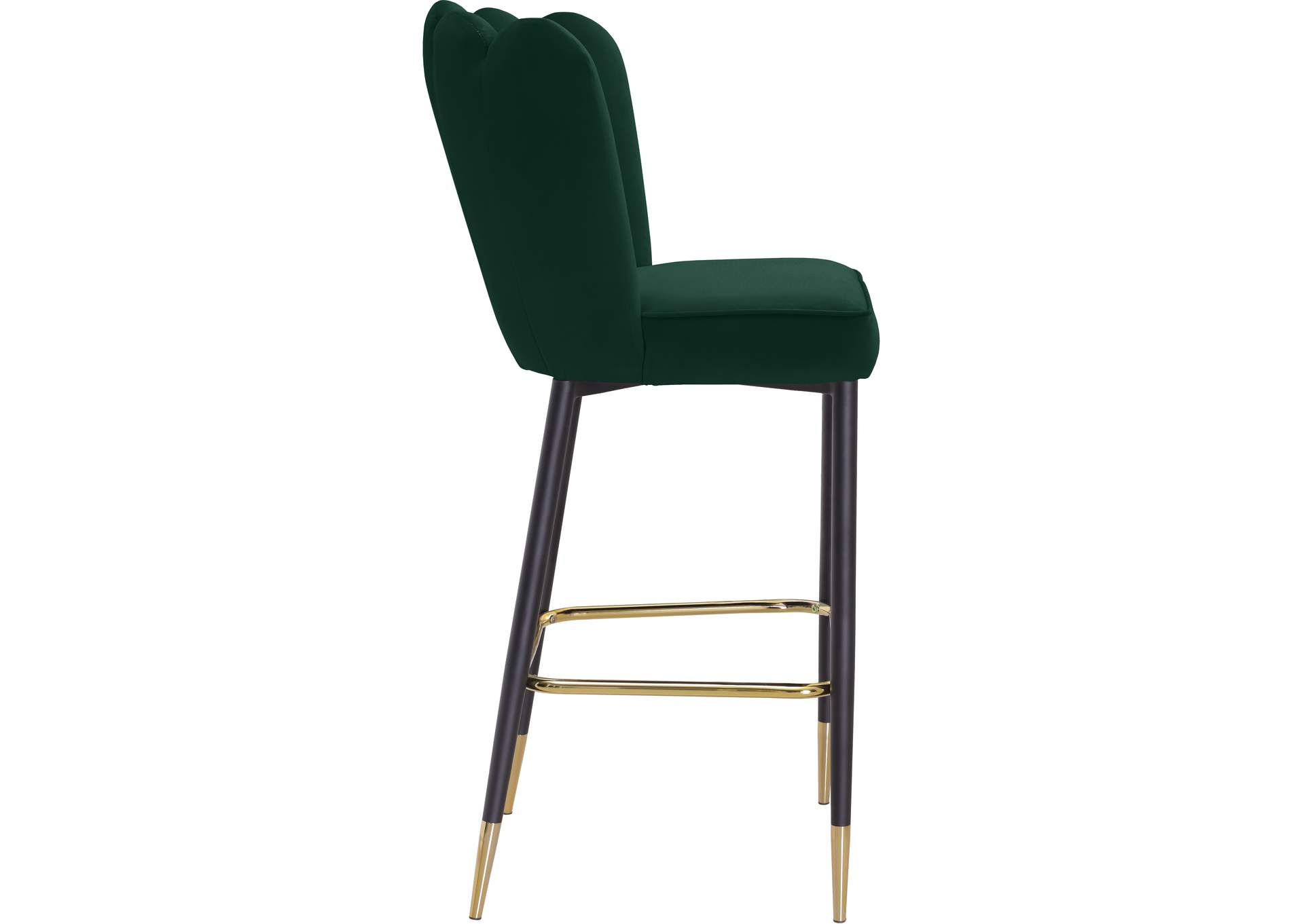 Lily Green Velvet Stool Set of 2,Meridian Furniture