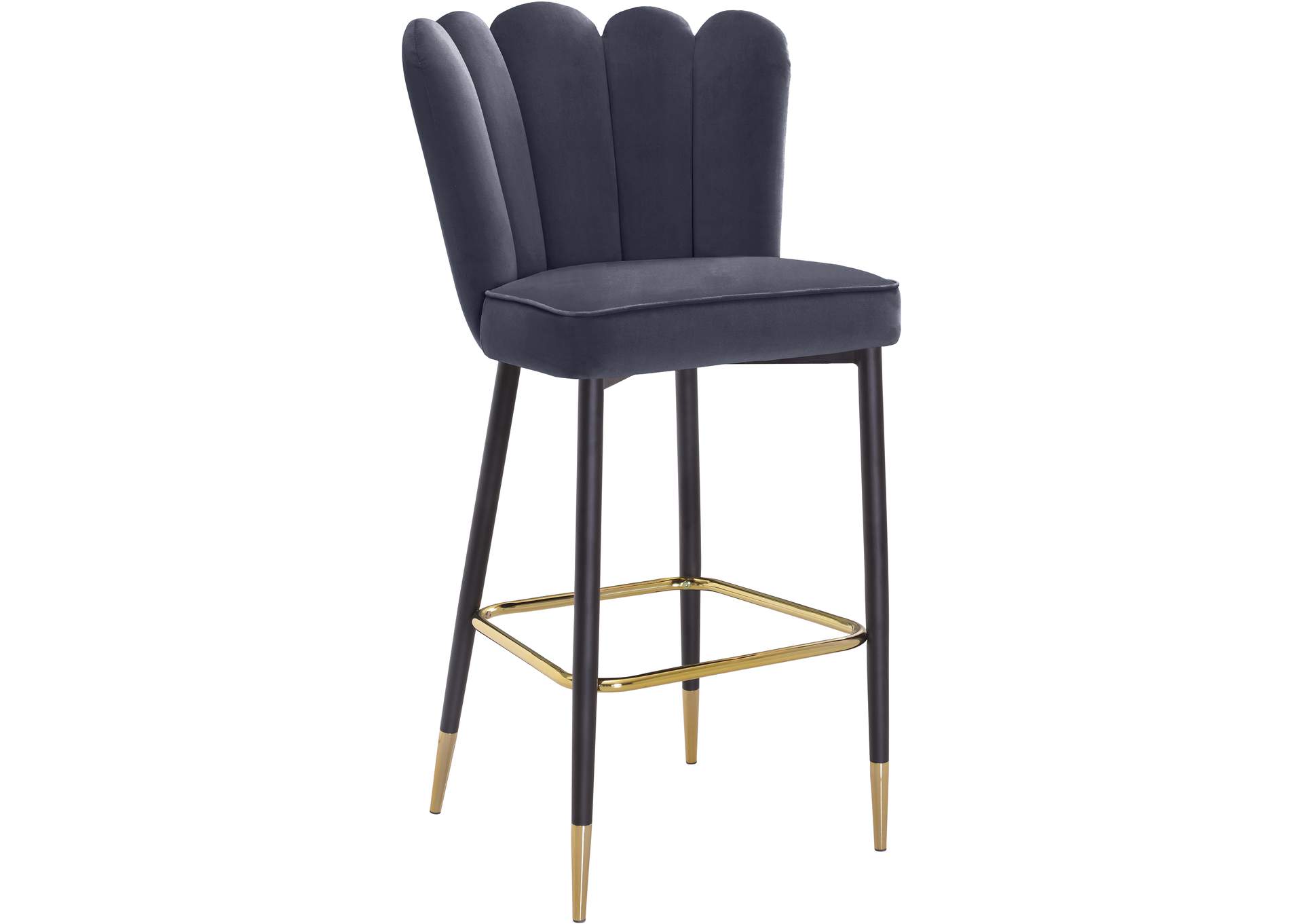 Lily Grey Velvet Stool Set of 2,Meridian Furniture