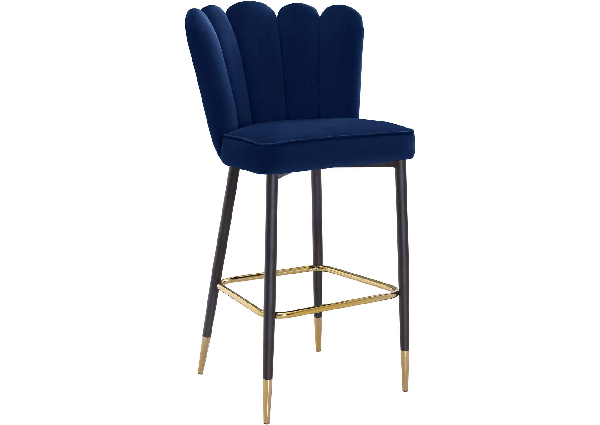 Lily Navy Velvet Stool Set of 2,Meridian Furniture