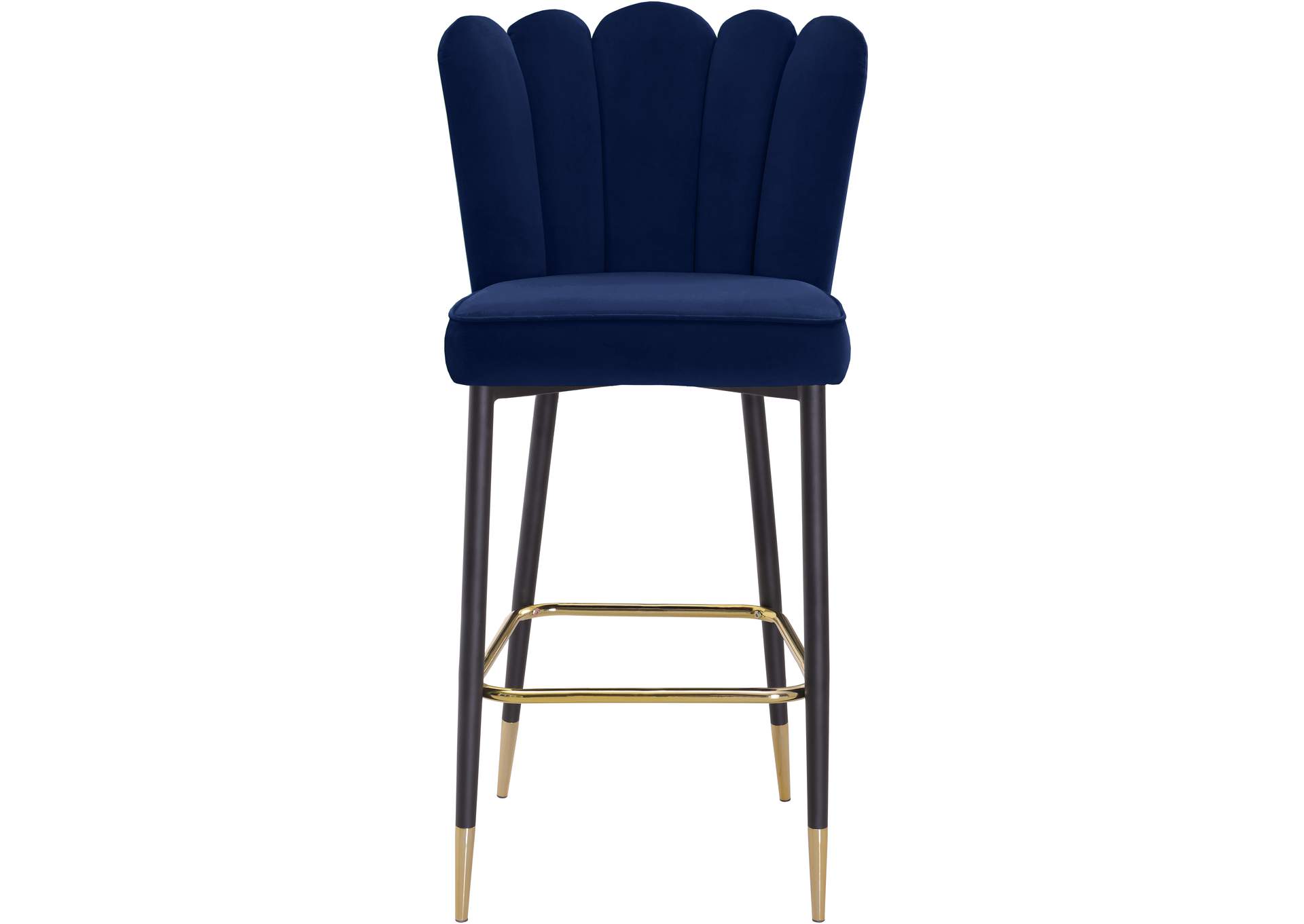 Lily Navy Velvet Stool Set of 2,Meridian Furniture