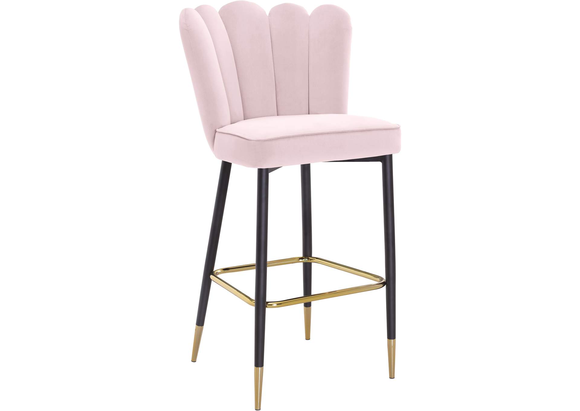 Lily Pink Velvet Stool Set of 2,Meridian Furniture