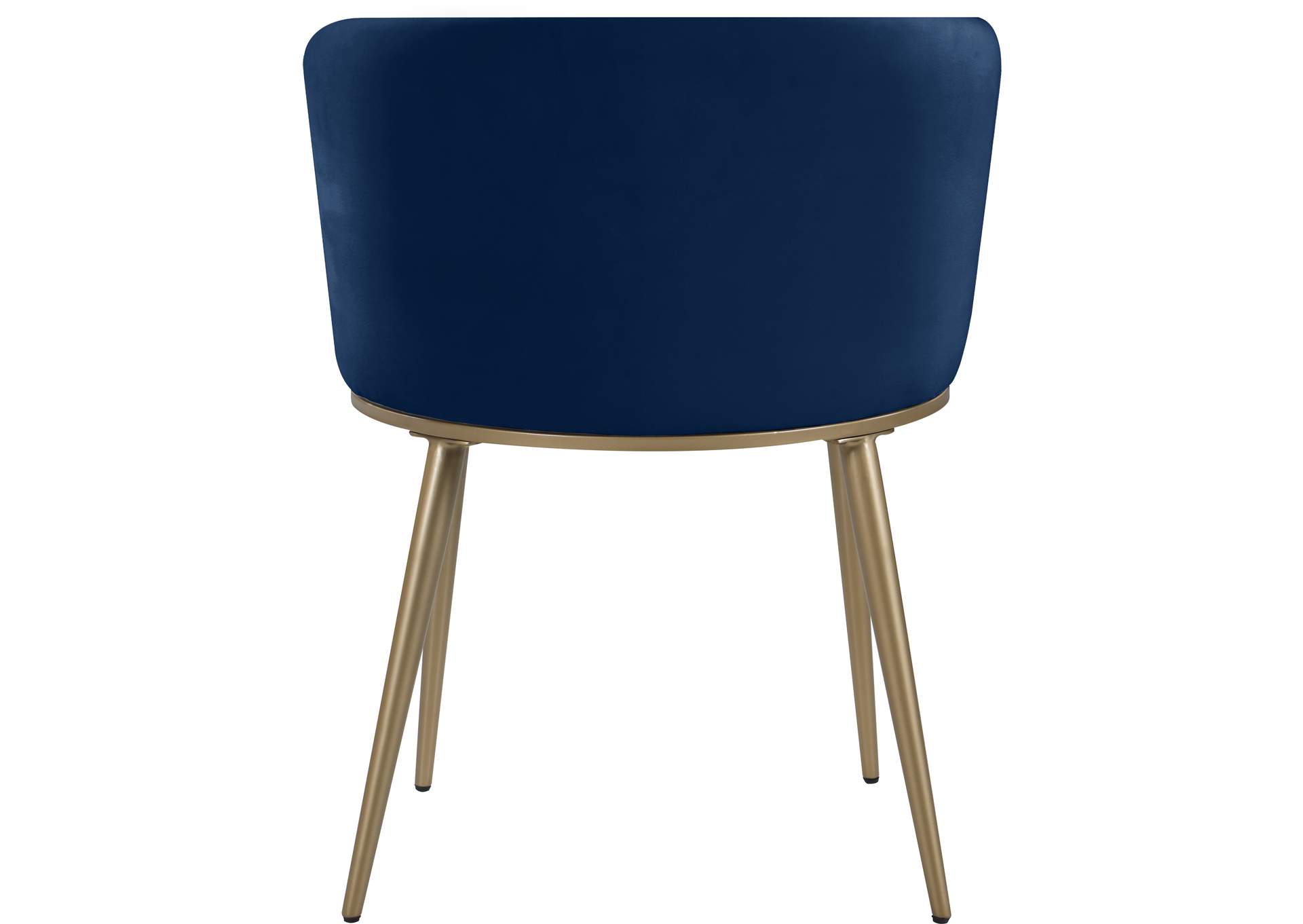 Skylar Navy Velvet Dining Chair Set of 2,Meridian Furniture