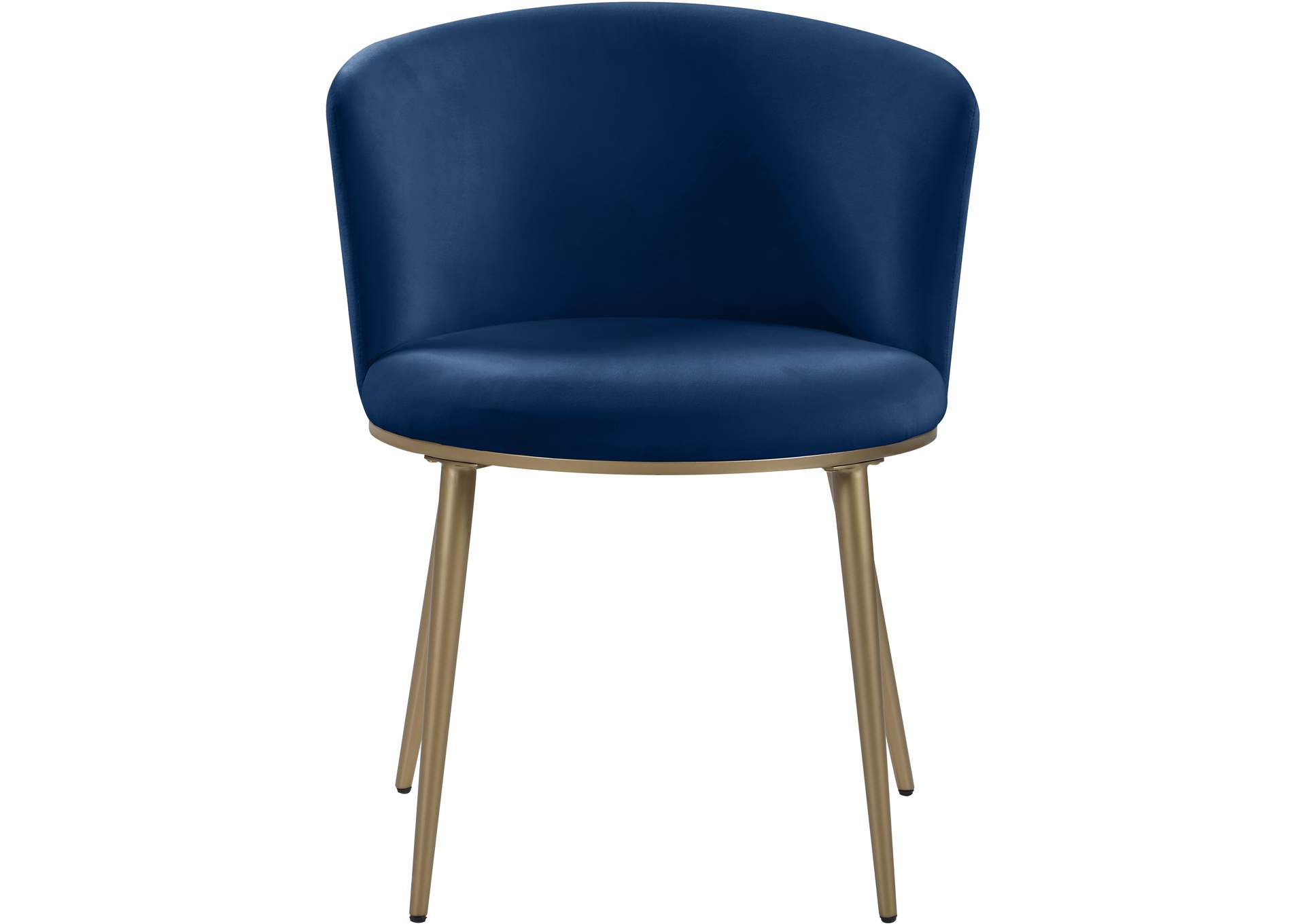 Skylar Navy Velvet Dining Chair Set of 2,Meridian Furniture