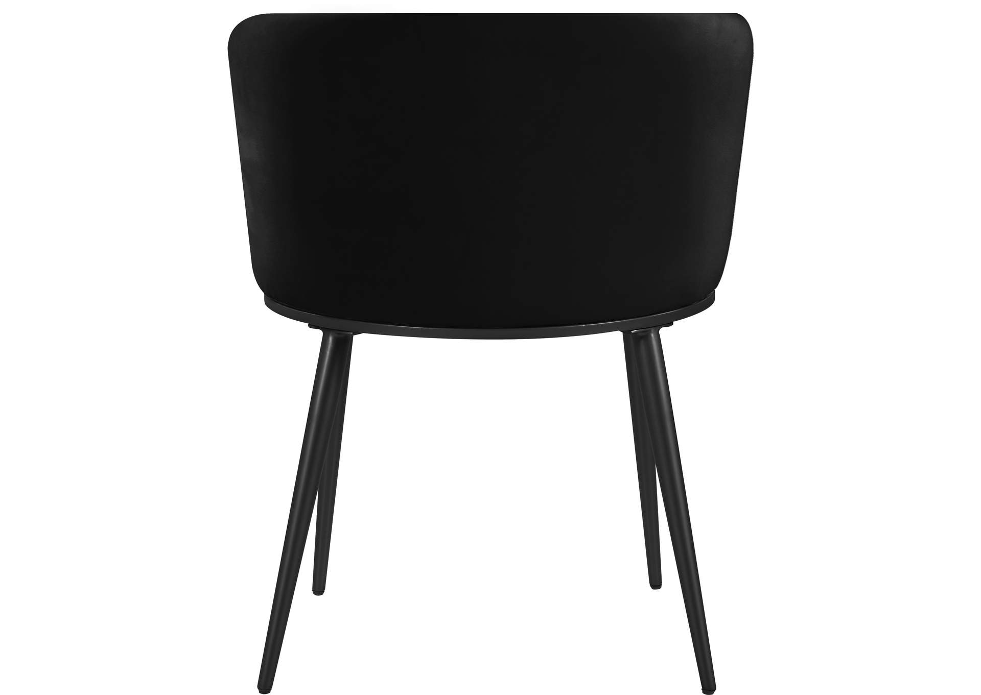 Skylar Black Velvet Dining Chair Set of 2,Meridian Furniture