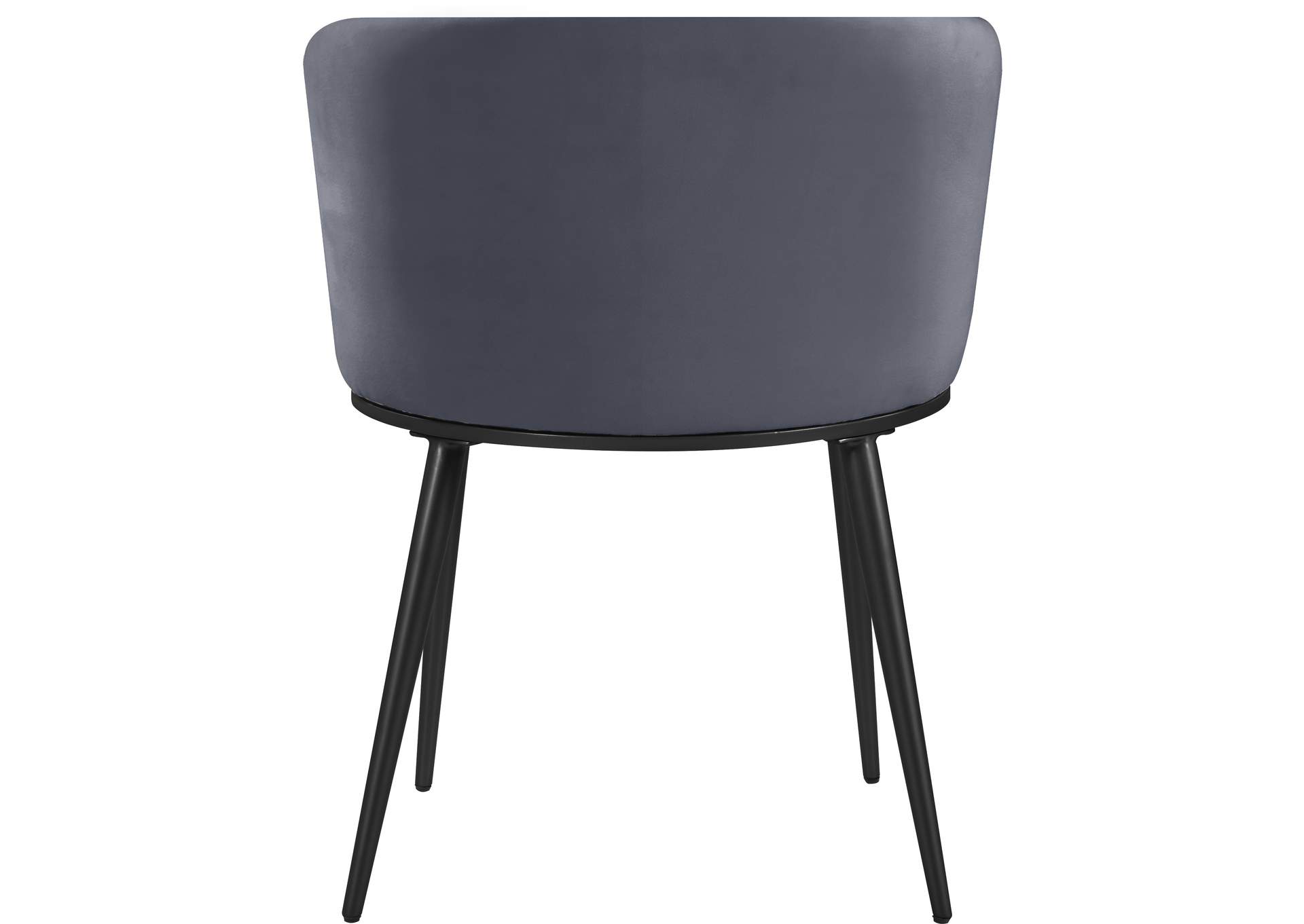 Skylar Grey Velvet Dining Chair Set of 2,Meridian Furniture