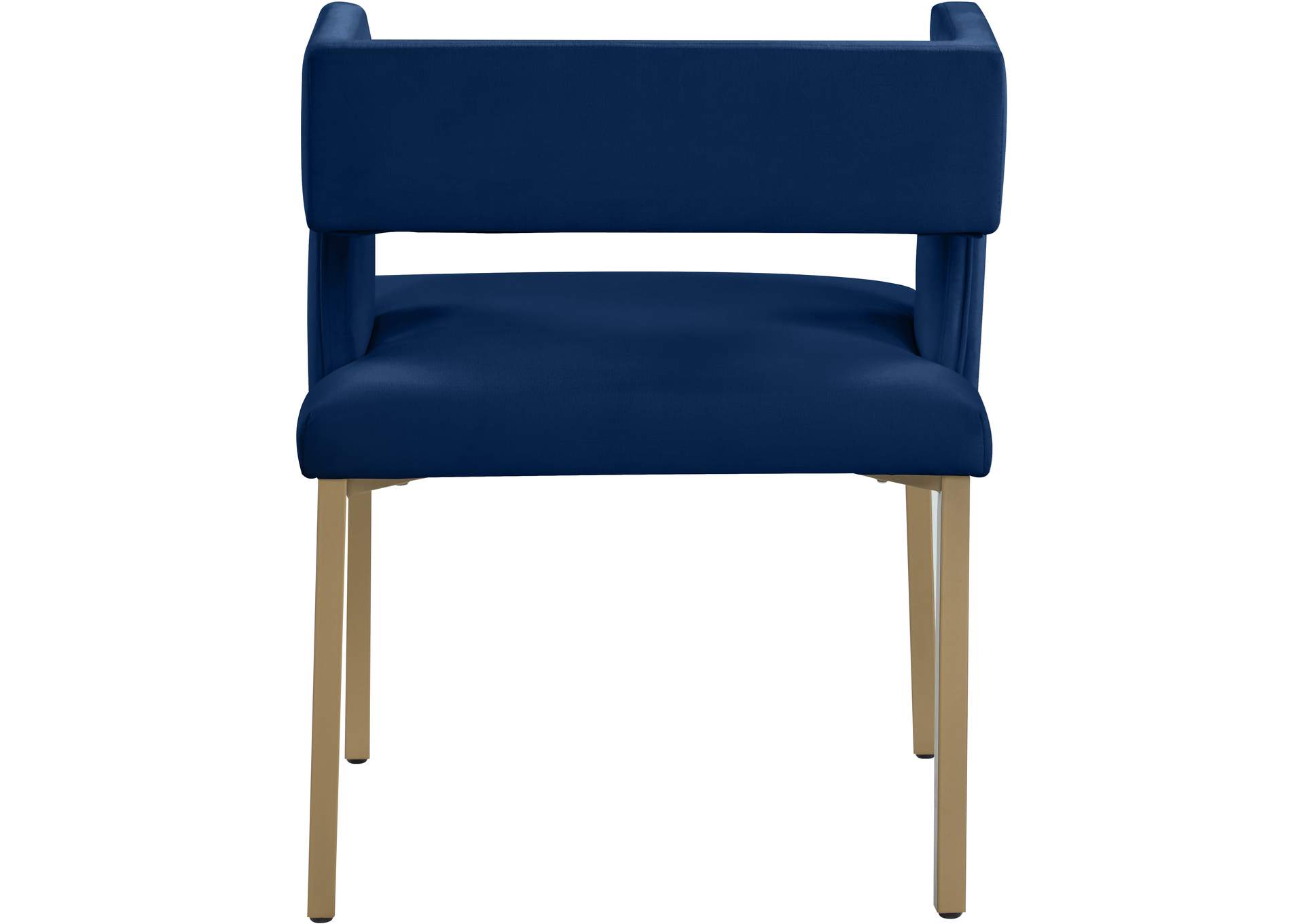 Caleb Navy Velvet Dining Chair Set of 2,Meridian Furniture