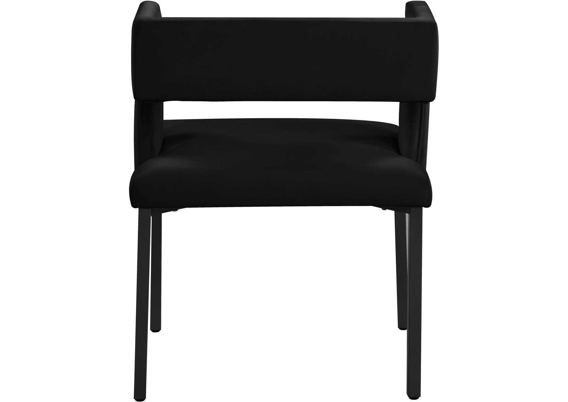 Caleb Black Velvet Dining Chair Set of 2,Meridian Furniture