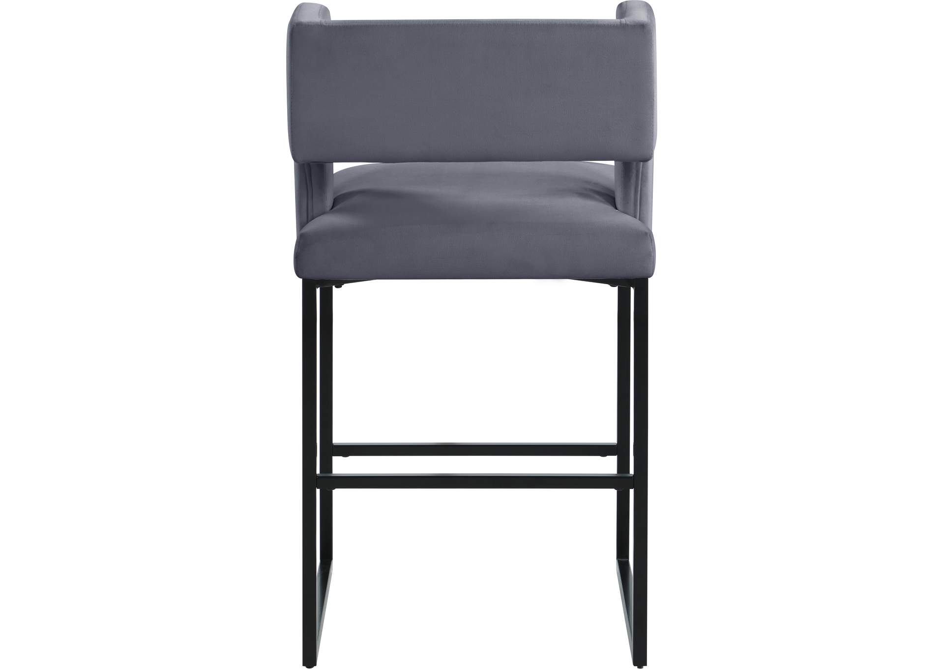 Caleb Grey Velvet Counter Stool Set of 2,Meridian Furniture