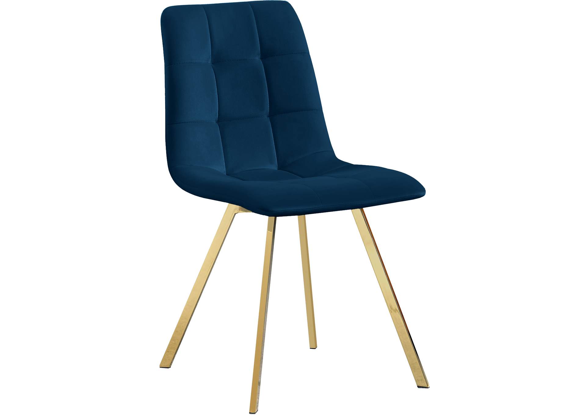 Annie Navy Velvet Dining Chair Set of 2,Meridian Furniture