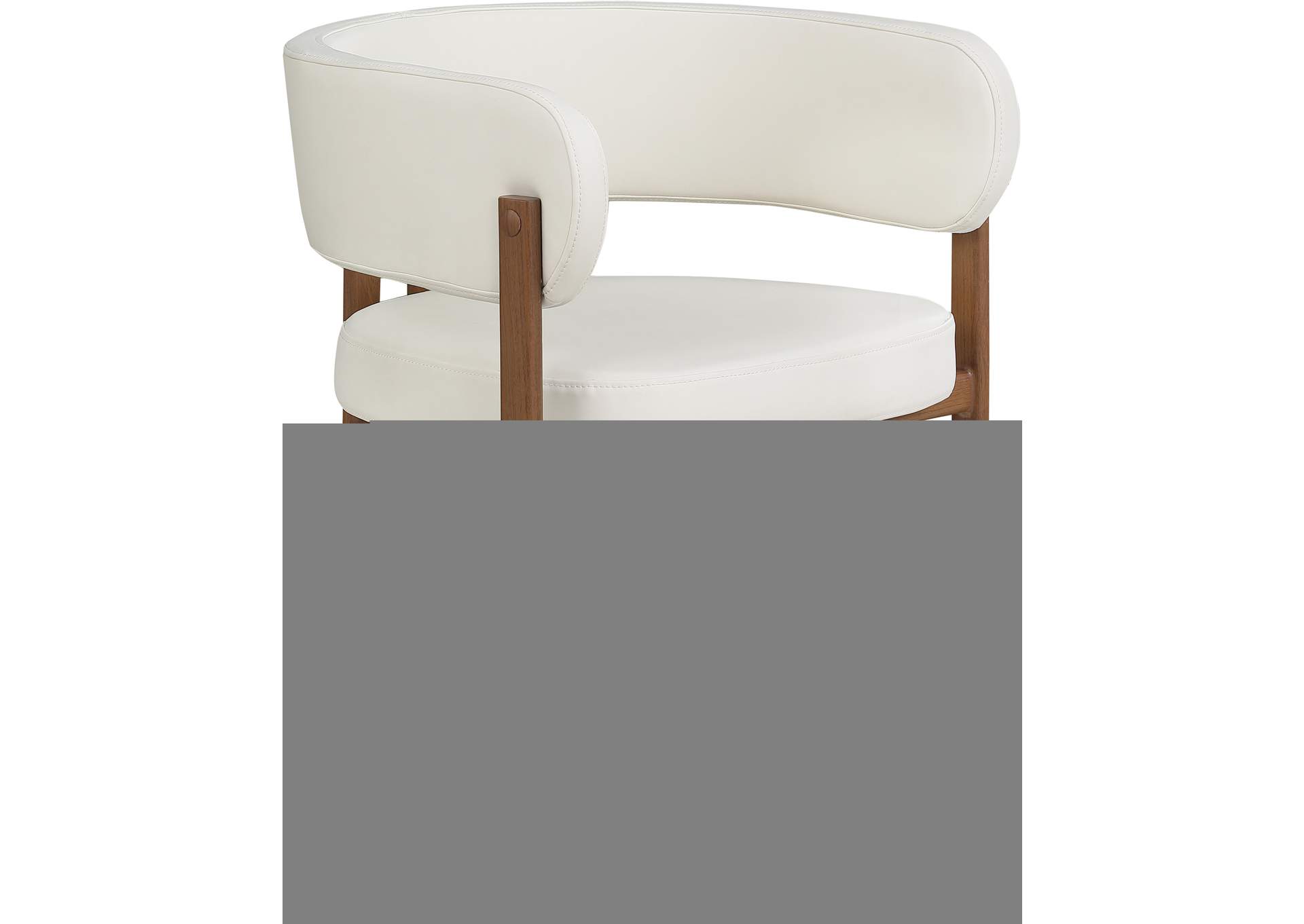 Gideon Cream Faux Leather Dining Chair Set of 2,Meridian Furniture