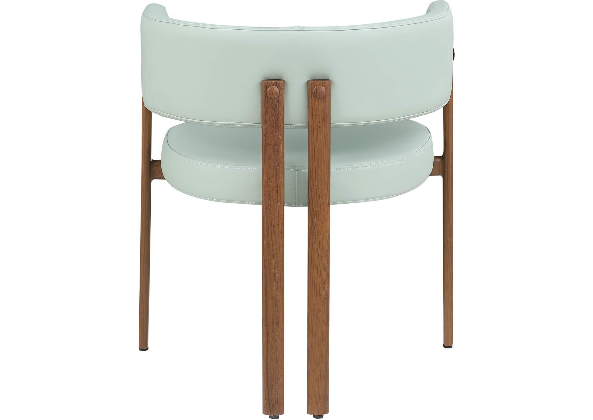 Gideon Mint Green Faux Leather Dining Chair Set of 2,Meridian Furniture