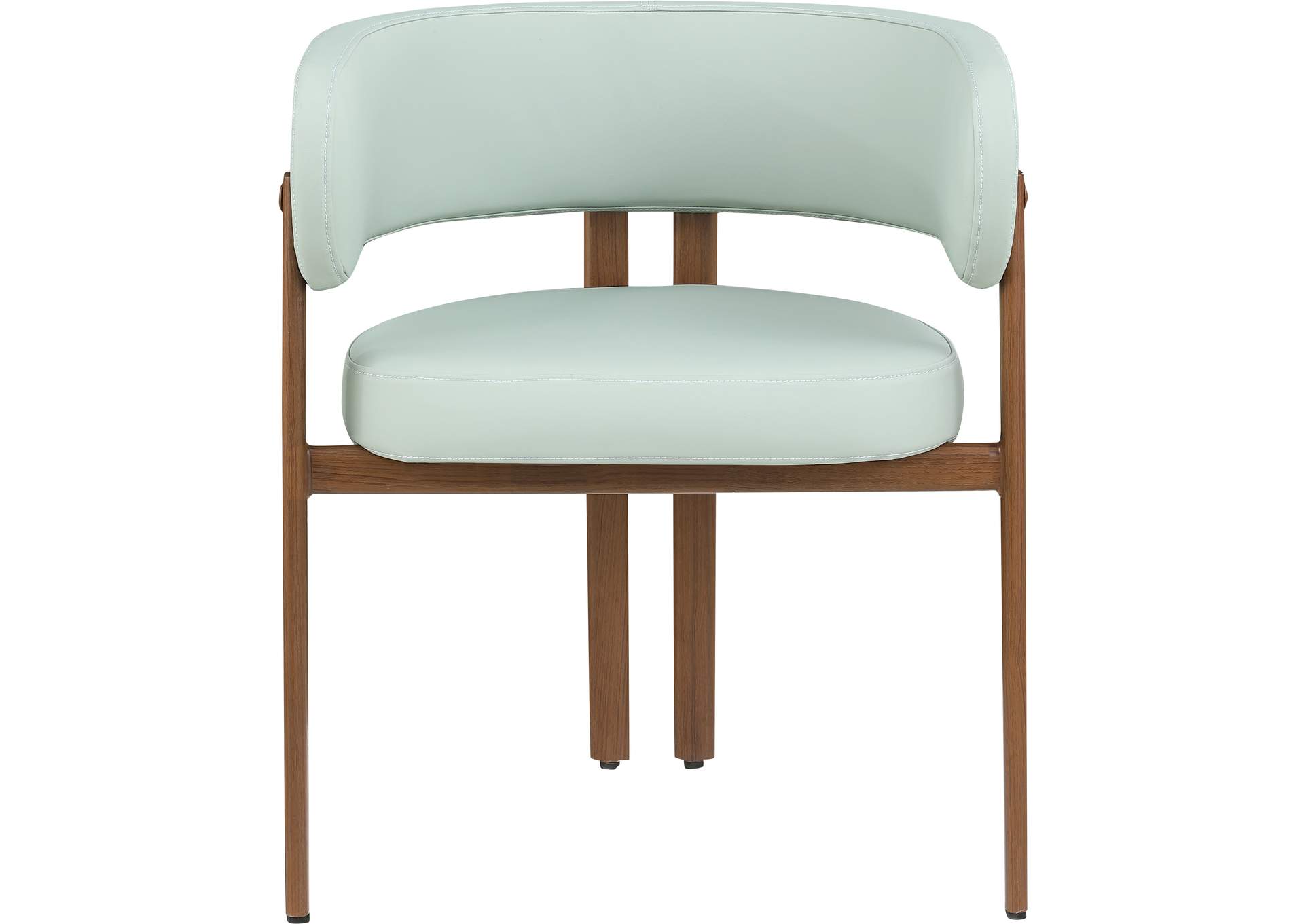 Gideon Mint Green Faux Leather Dining Chair Set of 2,Meridian Furniture