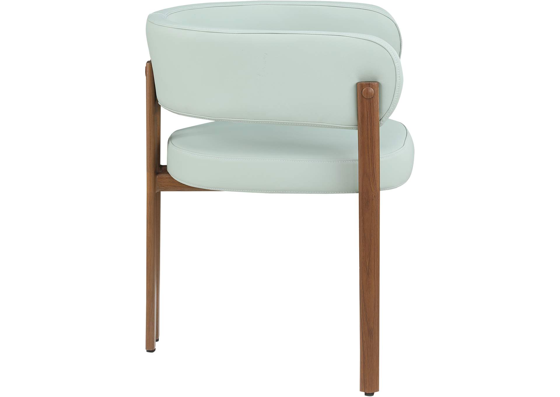 Gideon Mint Green Faux Leather Dining Chair Set of 2,Meridian Furniture