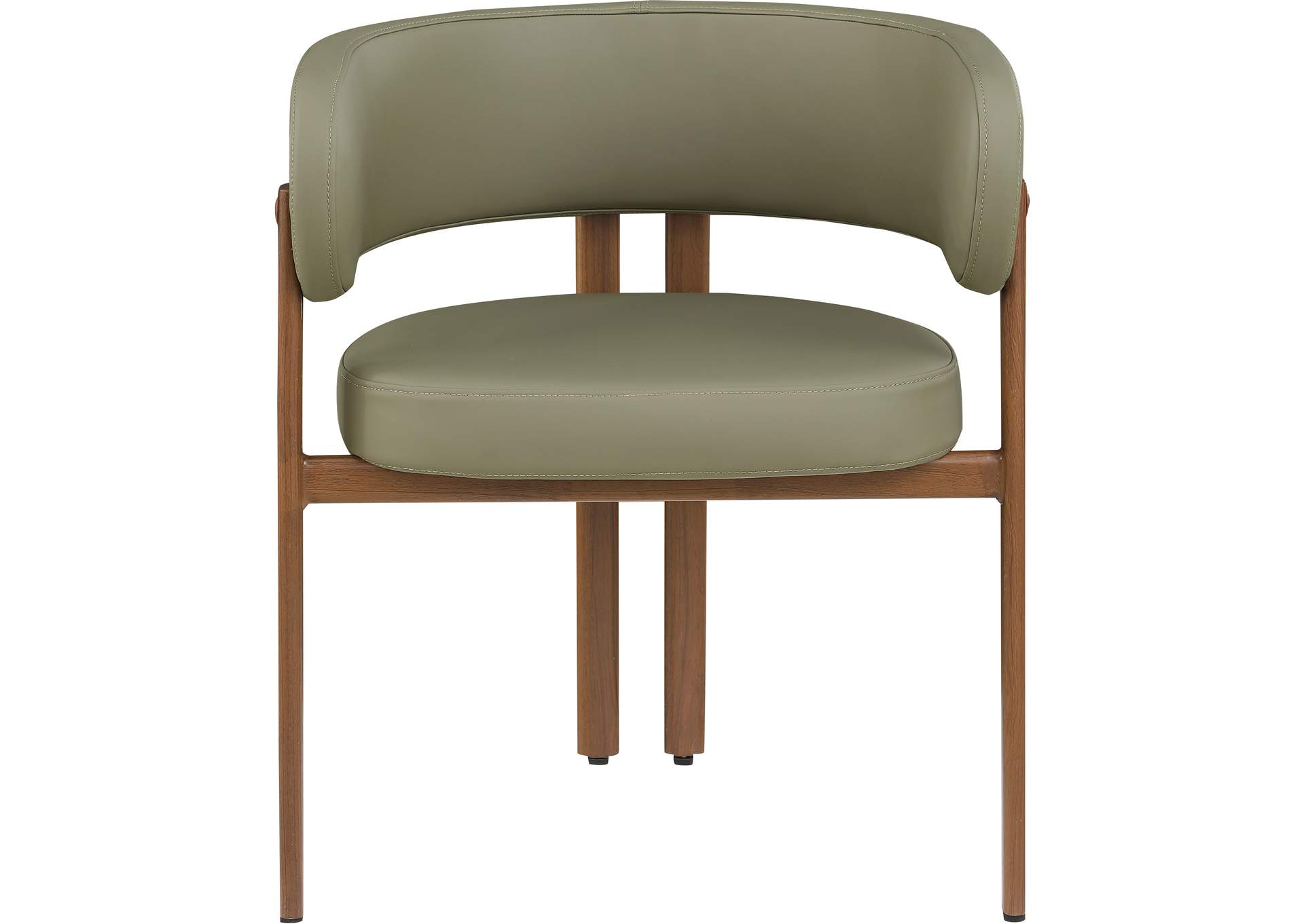 Gideon Olive Green Faux Leather Dining Chair Set of 2,Meridian Furniture