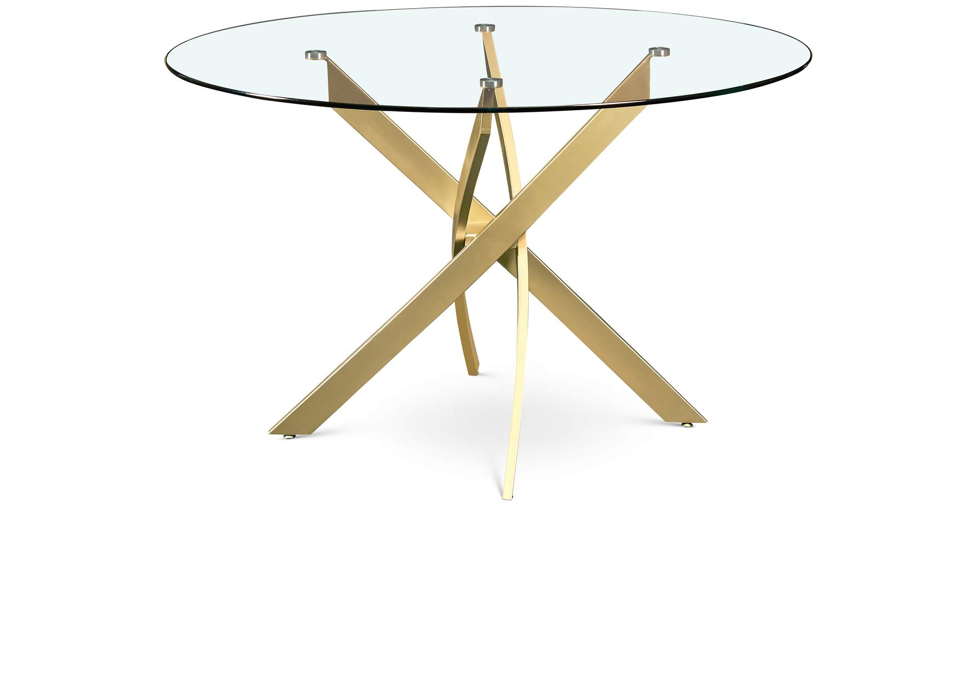 Xander Brushed Gold Dining Table,Meridian Furniture