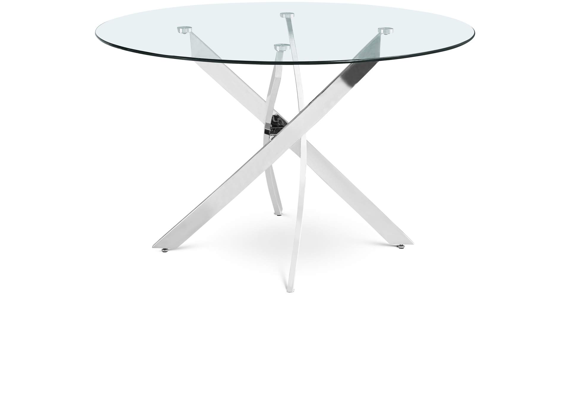 Xander Chrome Dining Table,Meridian Furniture