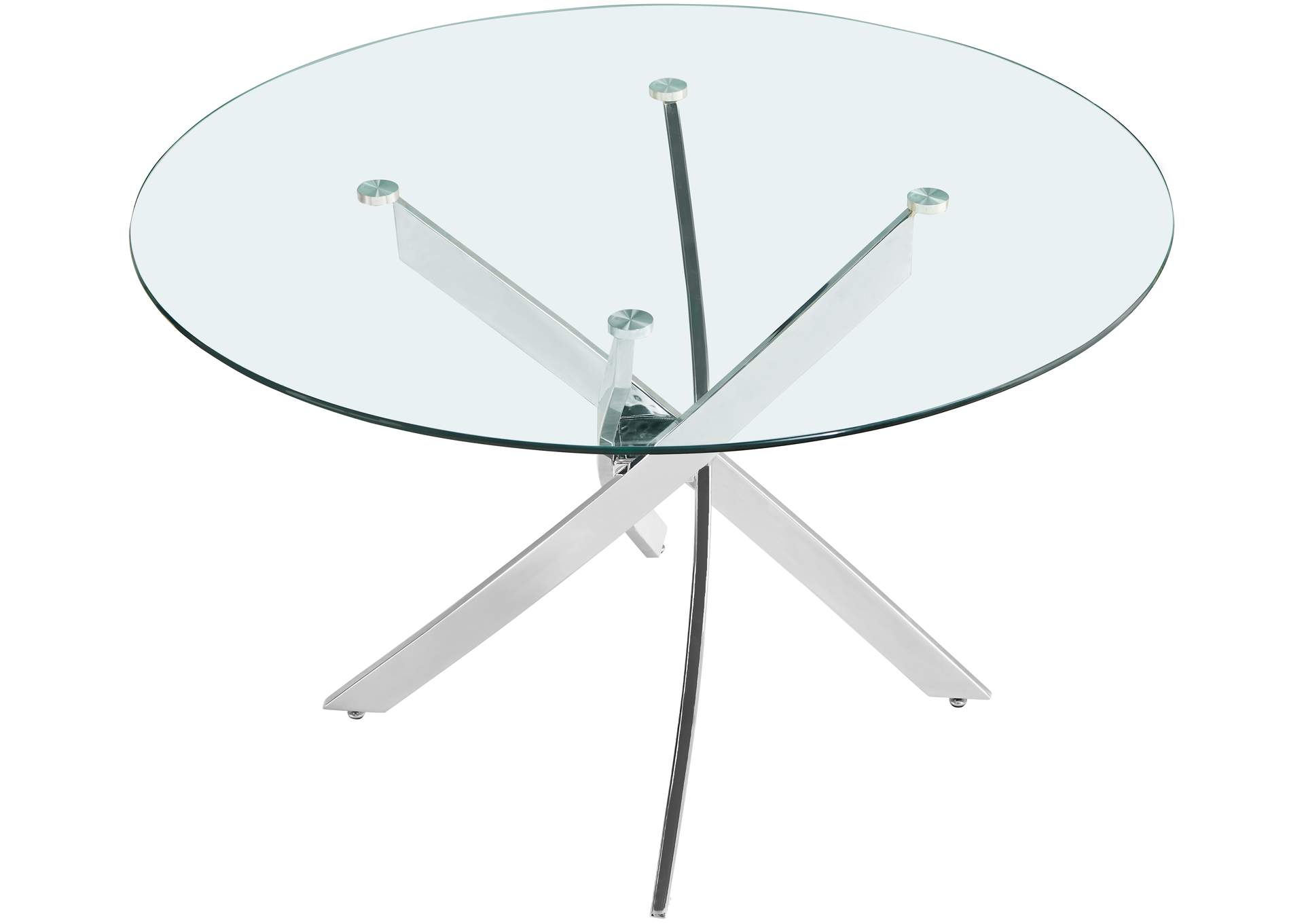 Xander Chrome Dining Table,Meridian Furniture