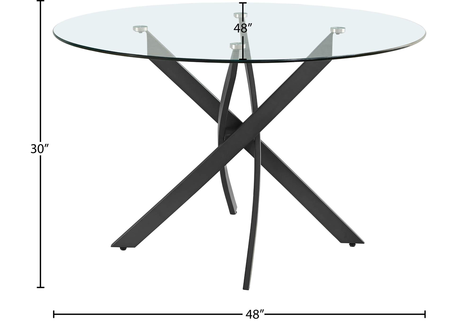 Xander Matte Black Dining Table,Meridian Furniture