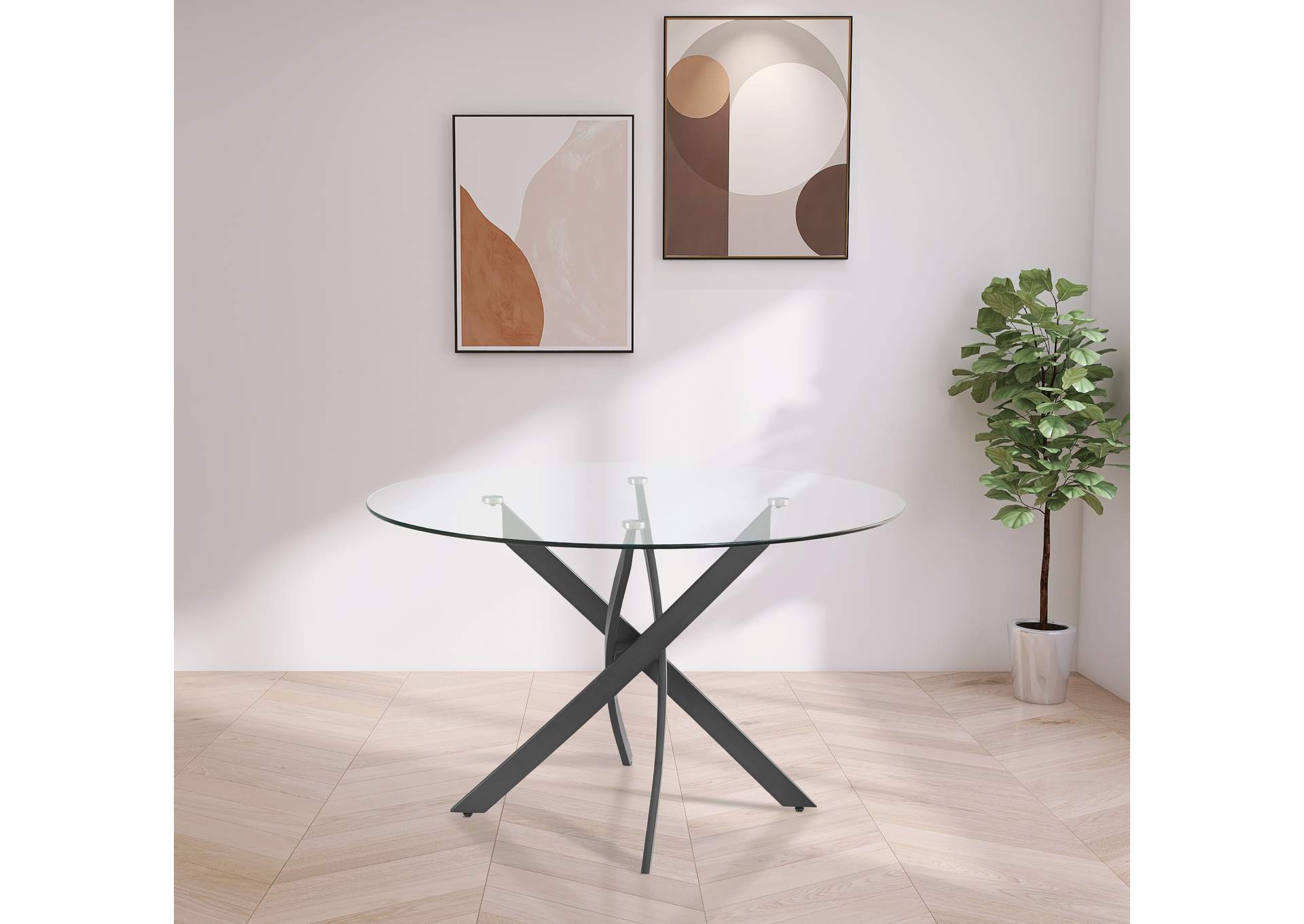 Xander Matte Black Dining Table,Meridian Furniture