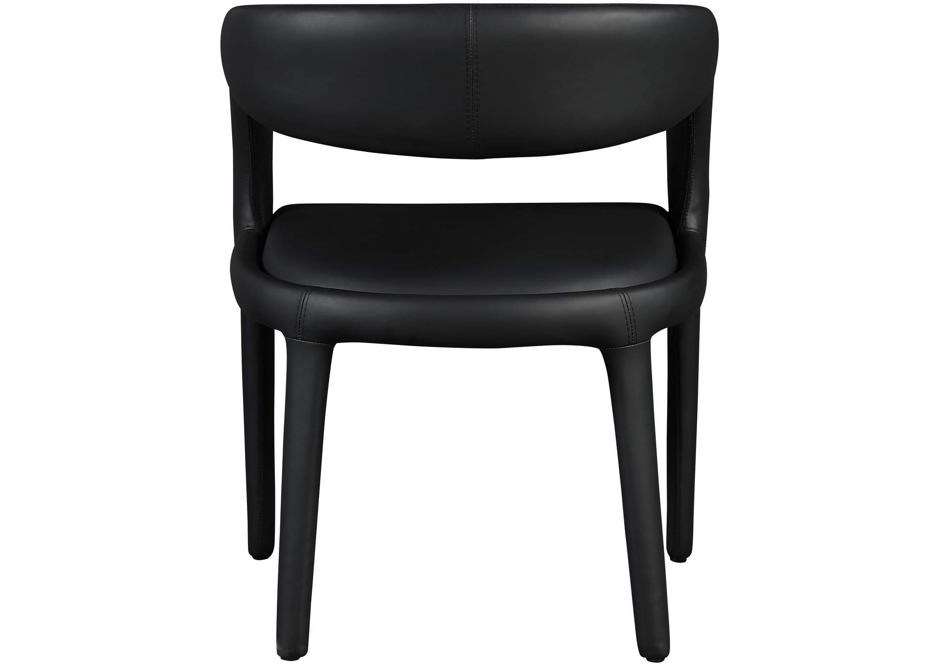 Sylvester Black Faux Leather Dining Chair,Meridian Furniture