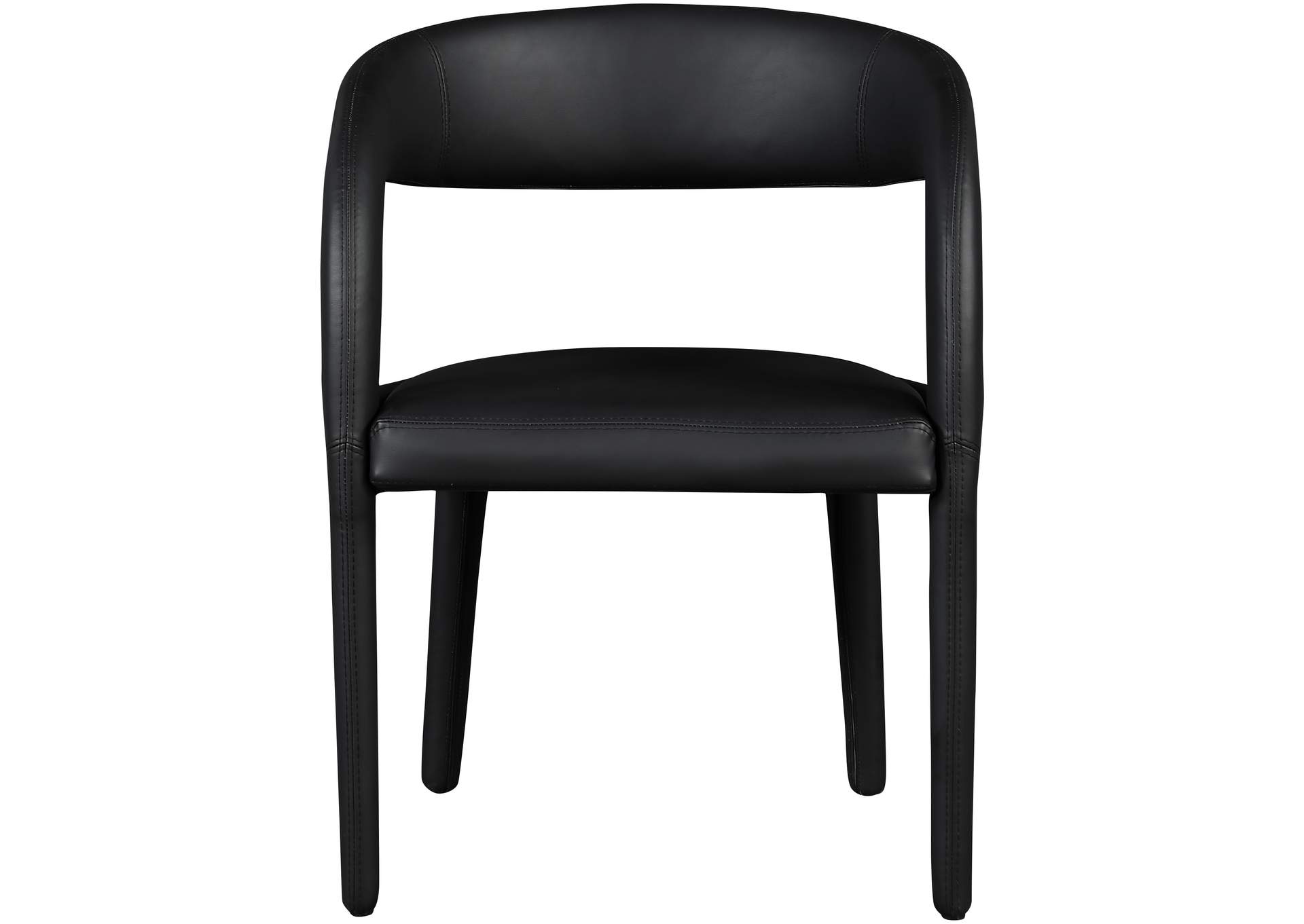 Sylvester Black Faux Leather Dining Chair,Meridian Furniture