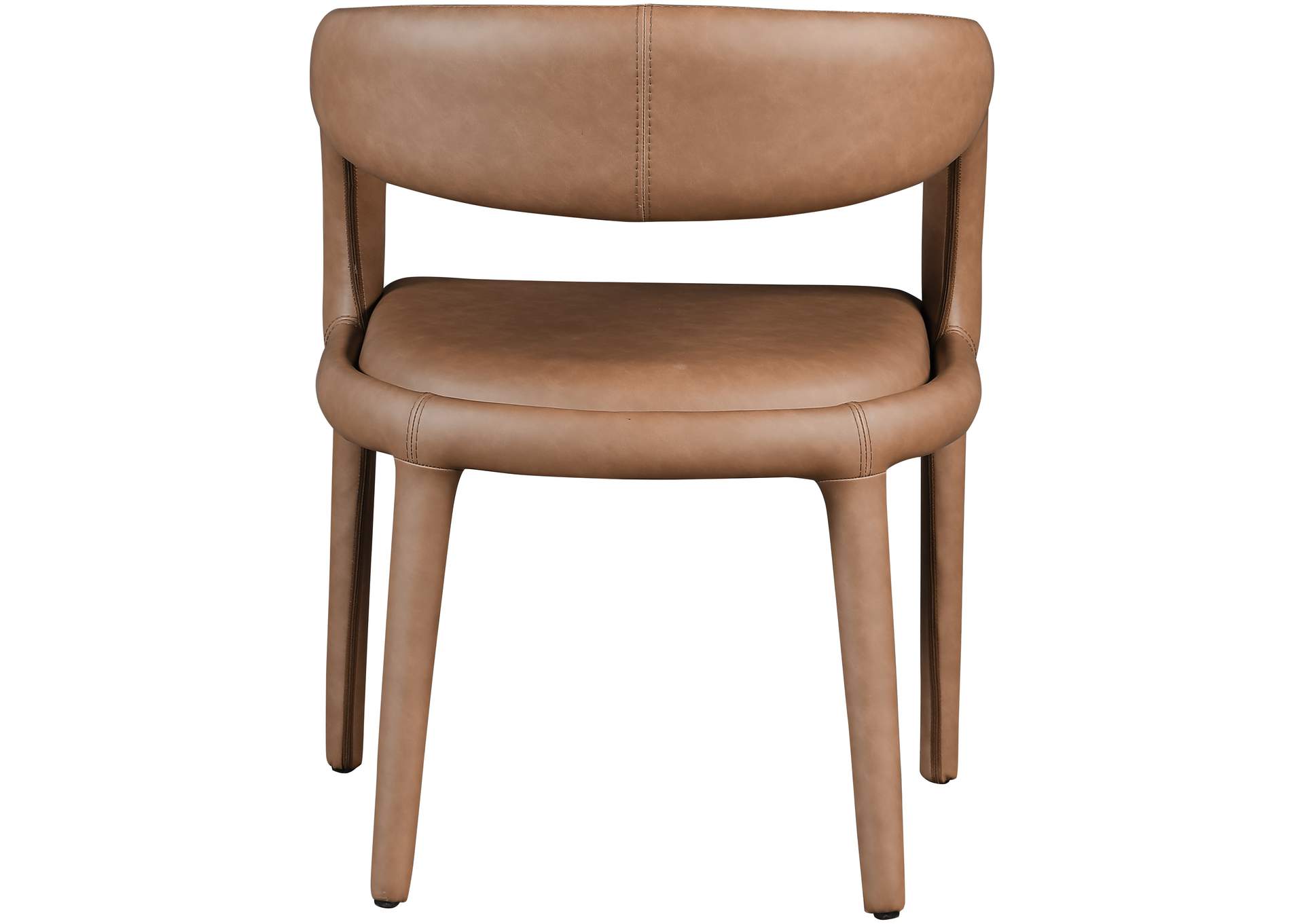 Sylvester Brown Faux Leather Dining Chair,Meridian Furniture