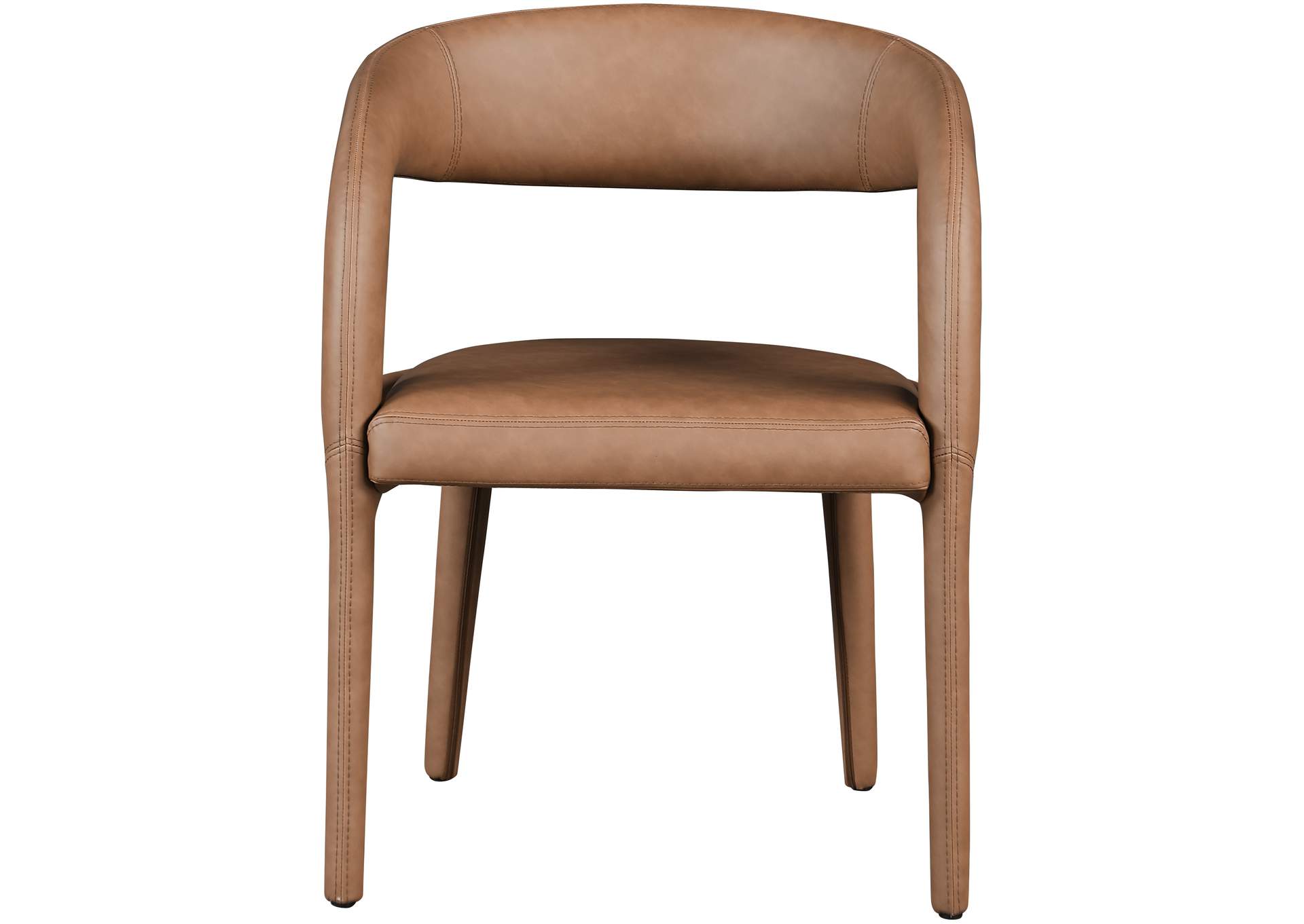 Sylvester Brown Faux Leather Dining Chair,Meridian Furniture