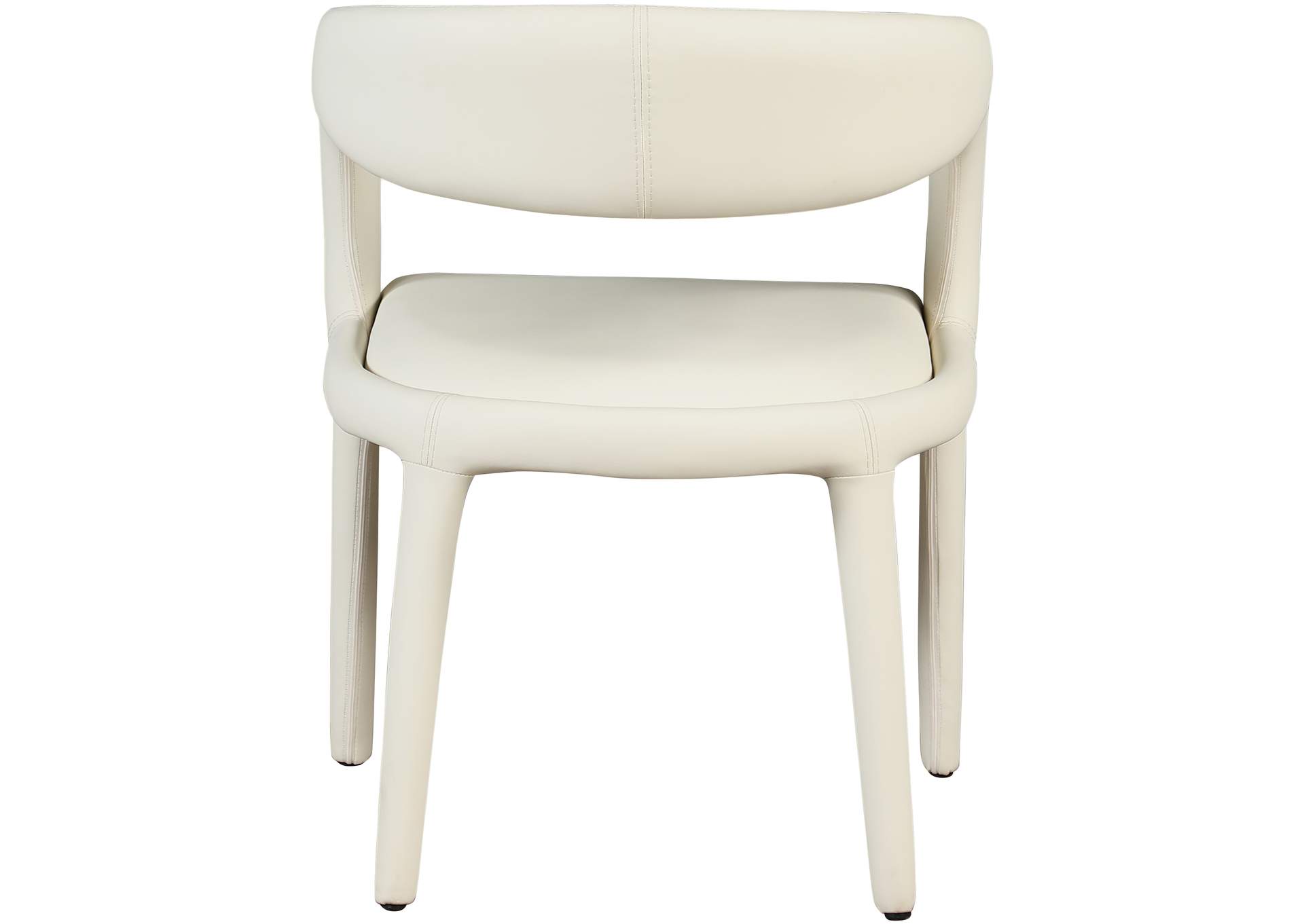 Sylvester Cream Faux Leather Dining Chair,Meridian Furniture