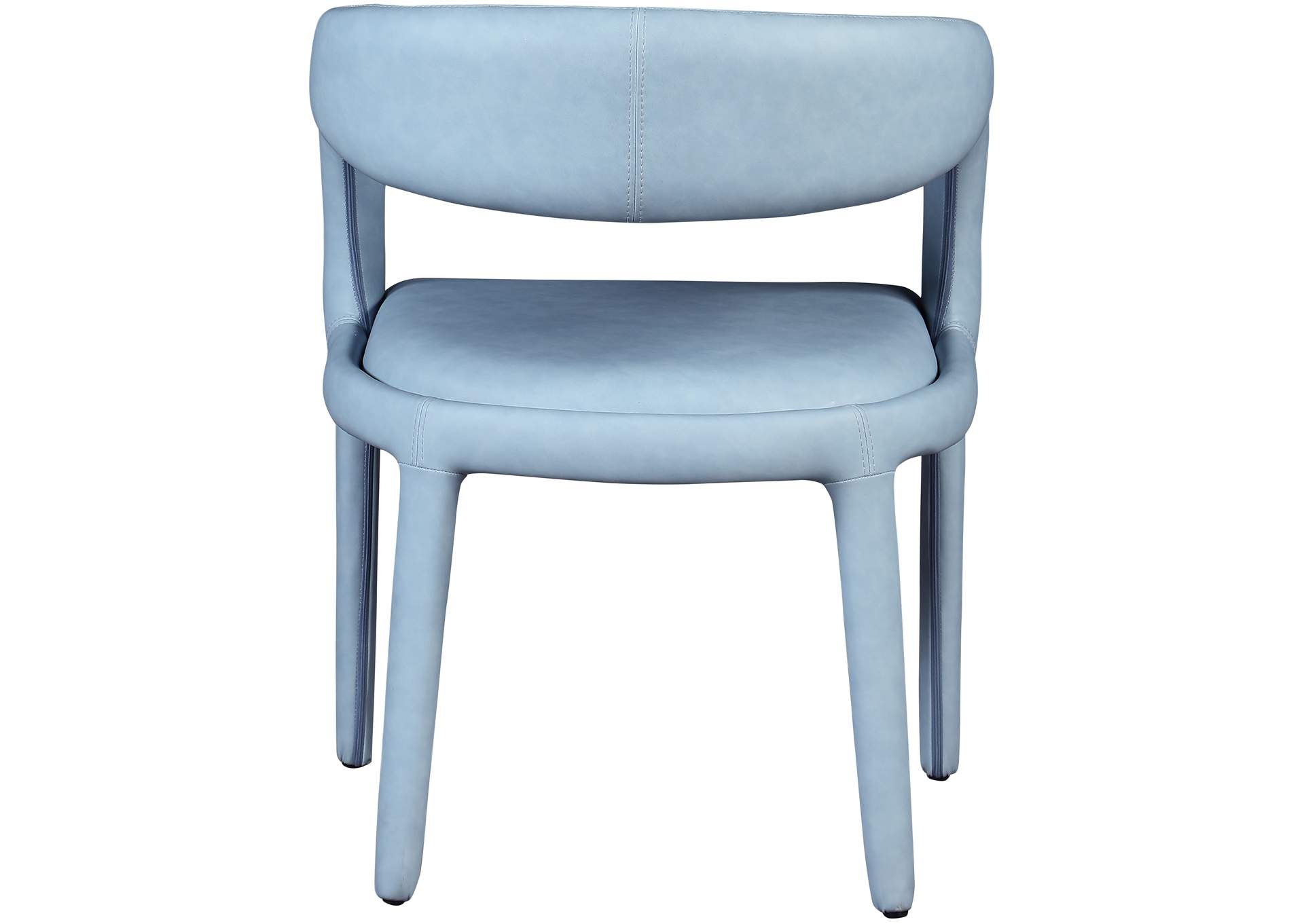 Sylvester Light Blue Faux Leather Dining Chair,Meridian Furniture