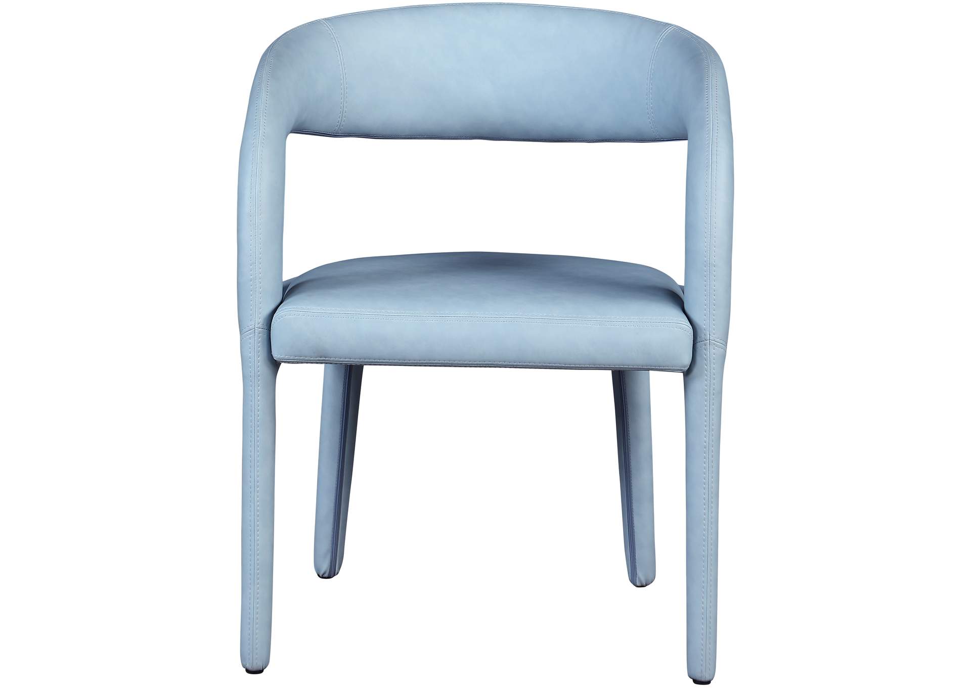 Sylvester Light Blue Faux Leather Dining Chair,Meridian Furniture