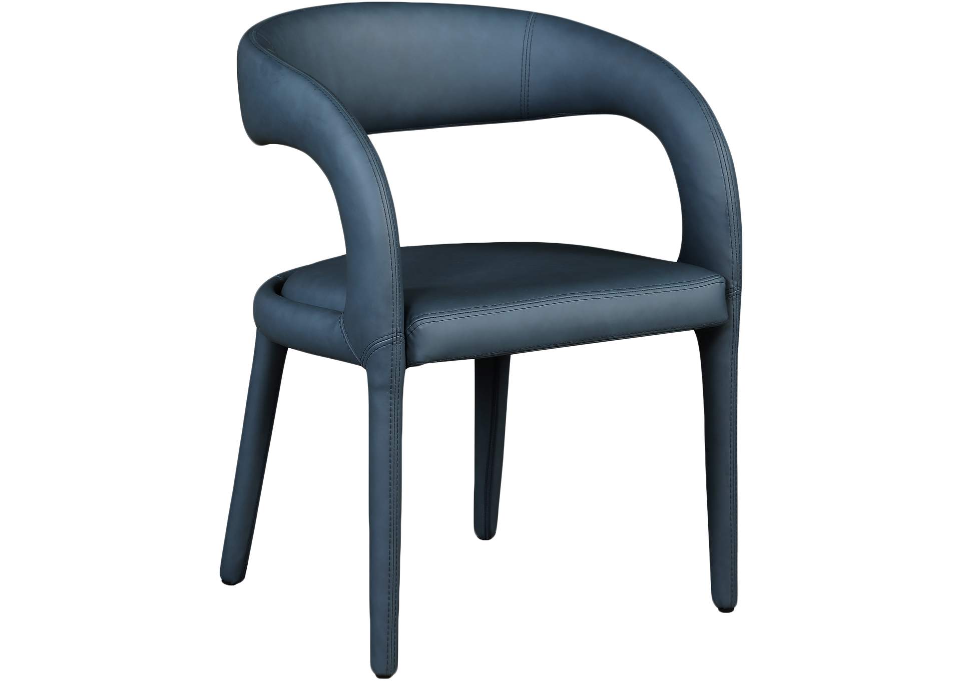 Sylvester Navy Faux Leather Dining Chair,Meridian Furniture