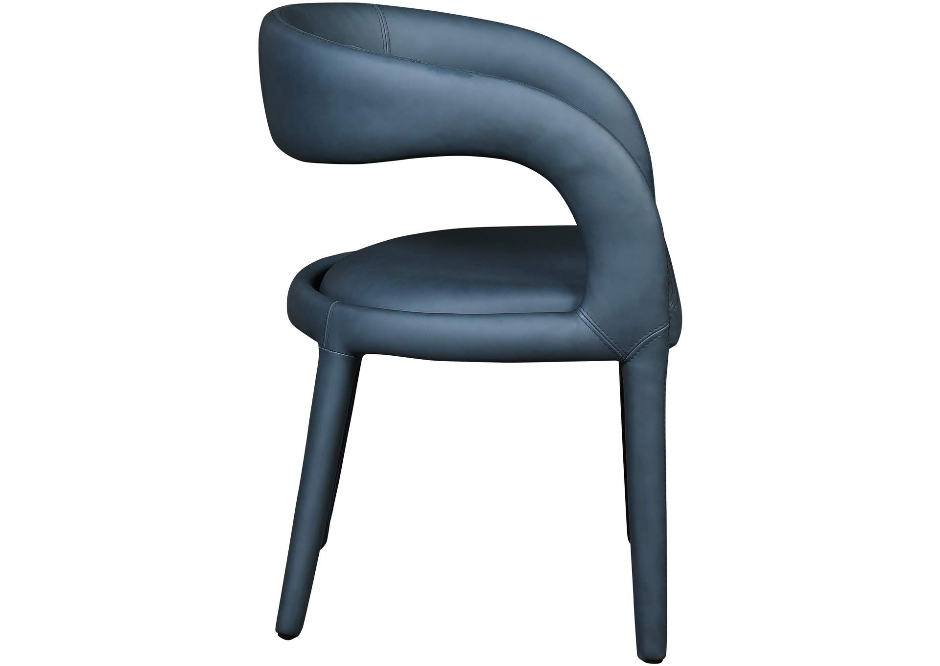 Sylvester Navy Faux Leather Dining Chair,Meridian Furniture