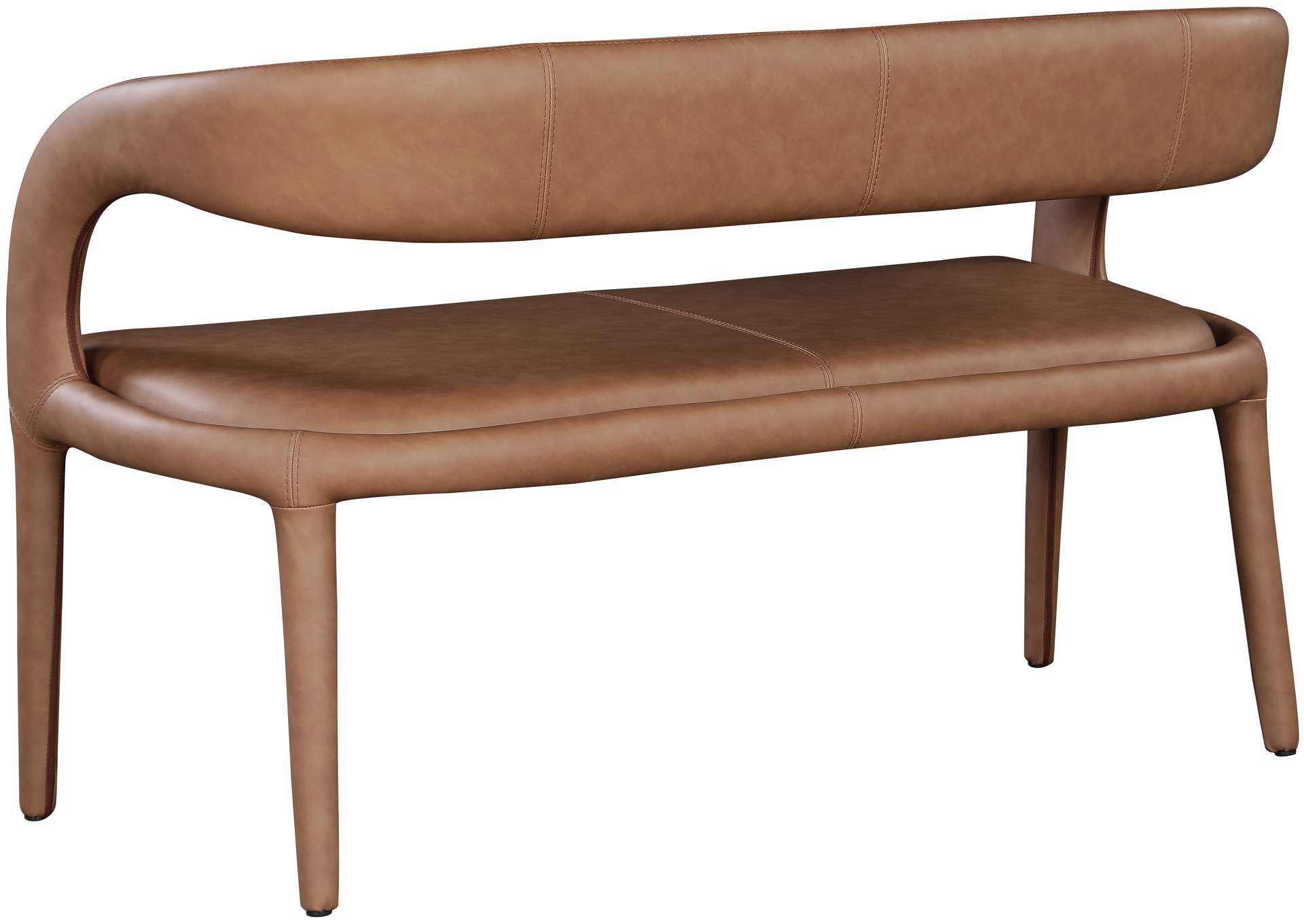 Sylvester Brown Faux Leather Bench,Meridian Furniture