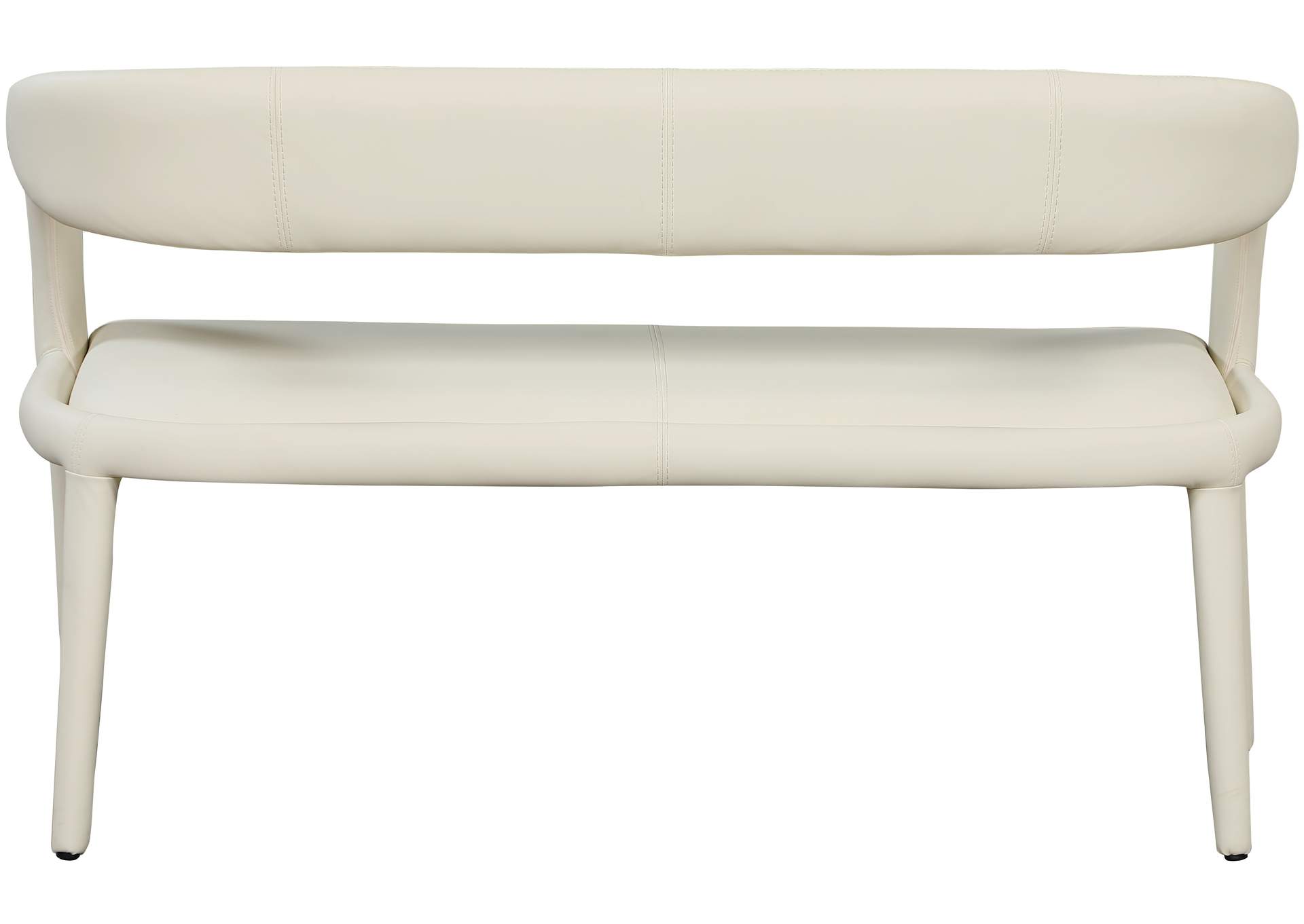 Sylvester Cream Faux Leather Bench,Meridian Furniture