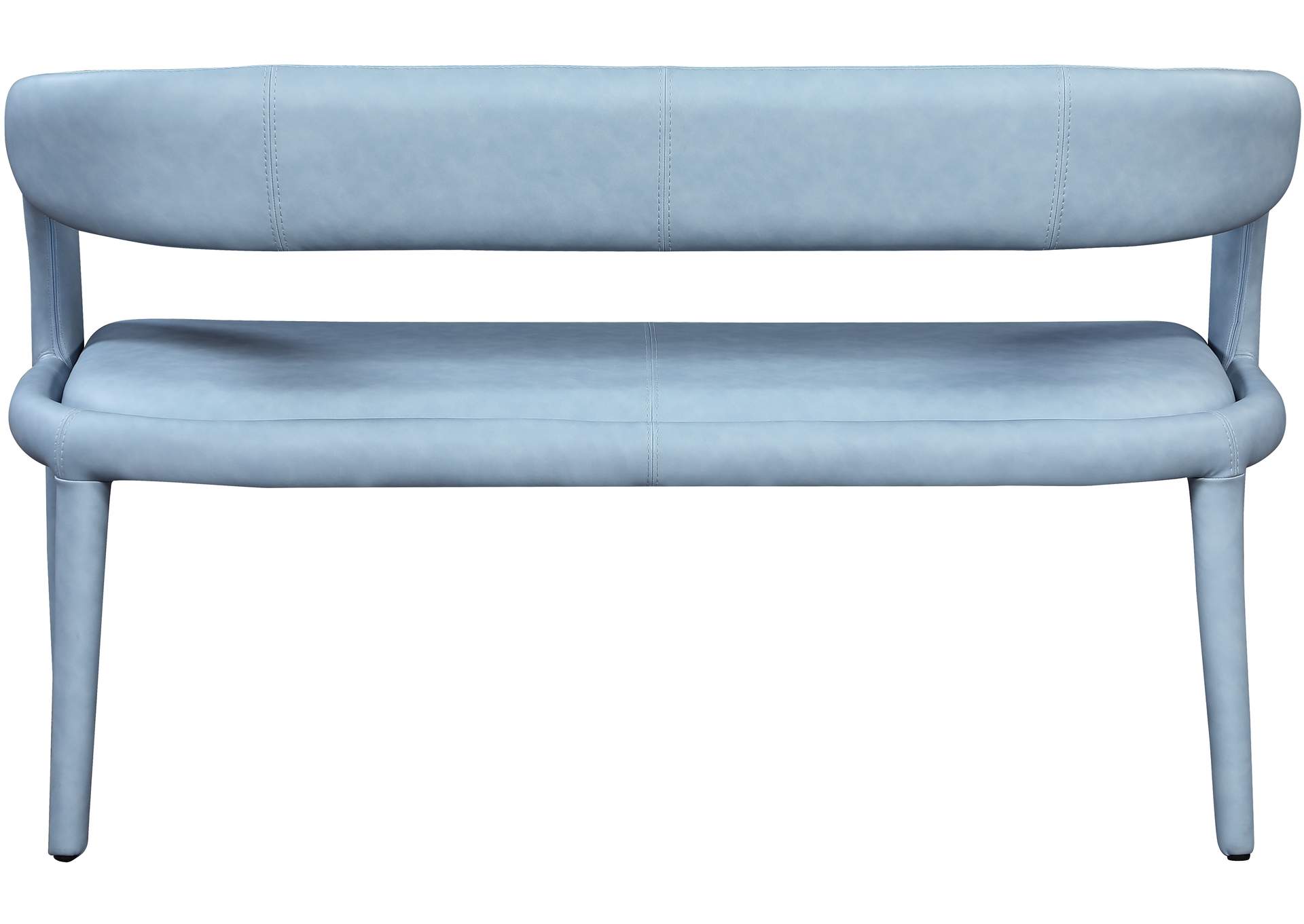 Sylvester Light Blue Faux Leather Bench,Meridian Furniture