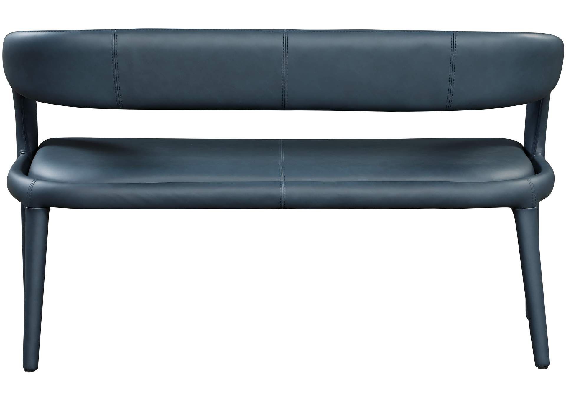 Sylvester Navy Faux Leather Bench,Meridian Furniture