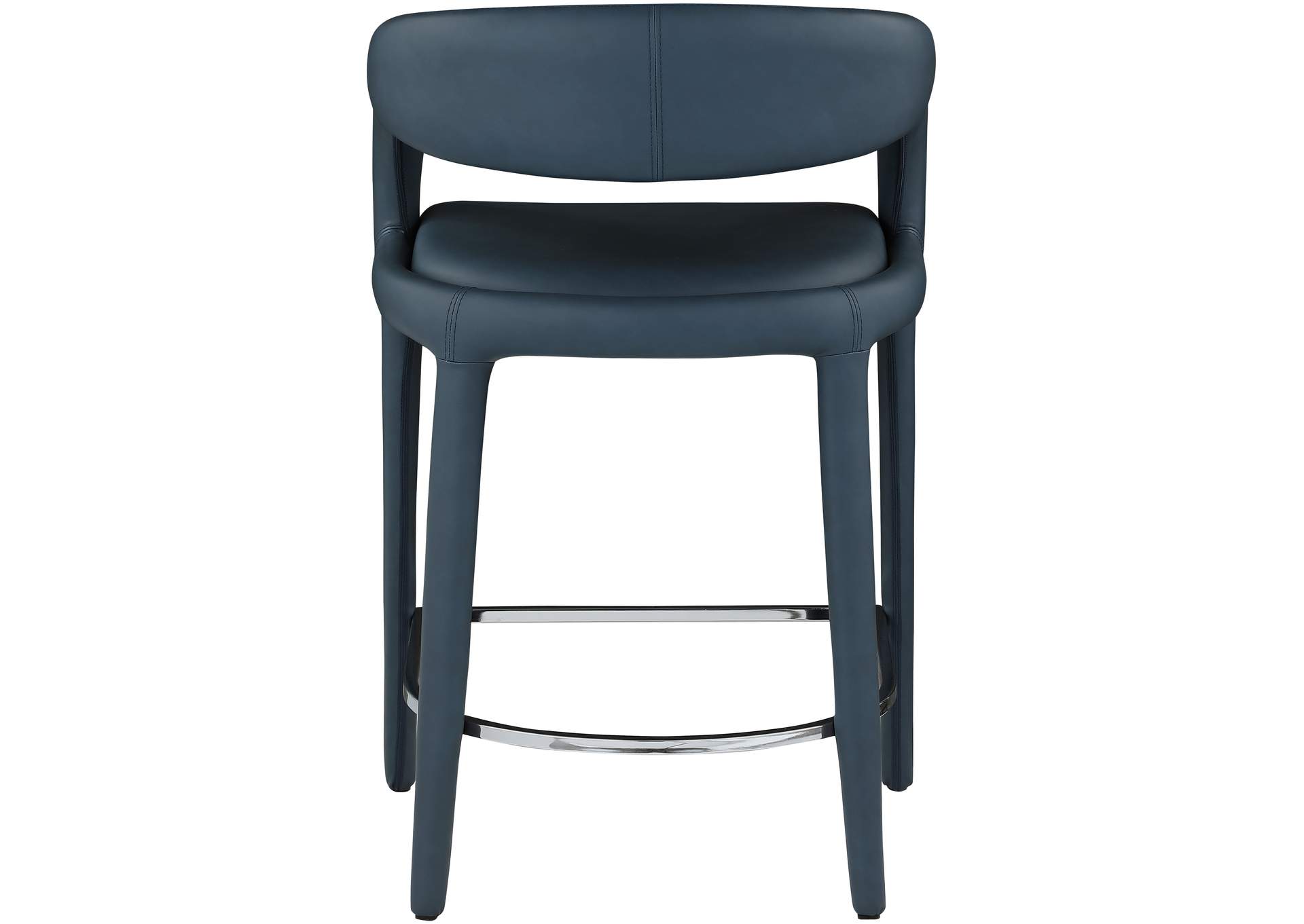 Sylvester Navy Faux Leather Stool,Meridian Furniture