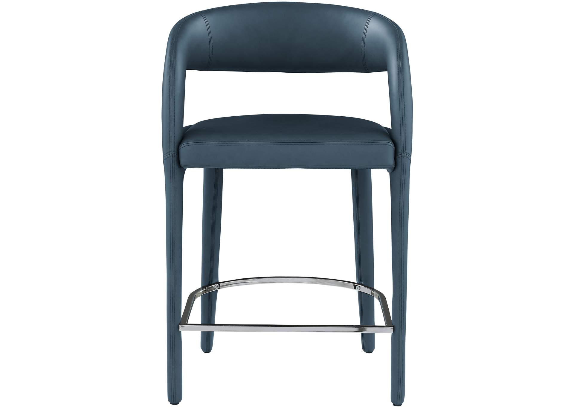 Sylvester Navy Faux Leather Stool,Meridian Furniture