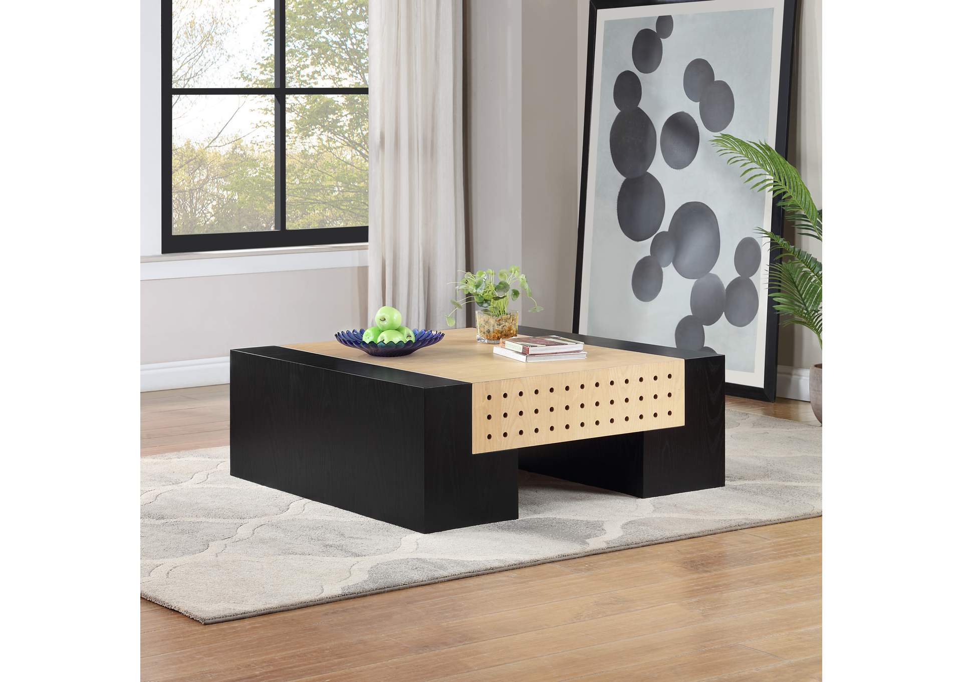 Mondrian Black Coffee Table,Meridian Furniture