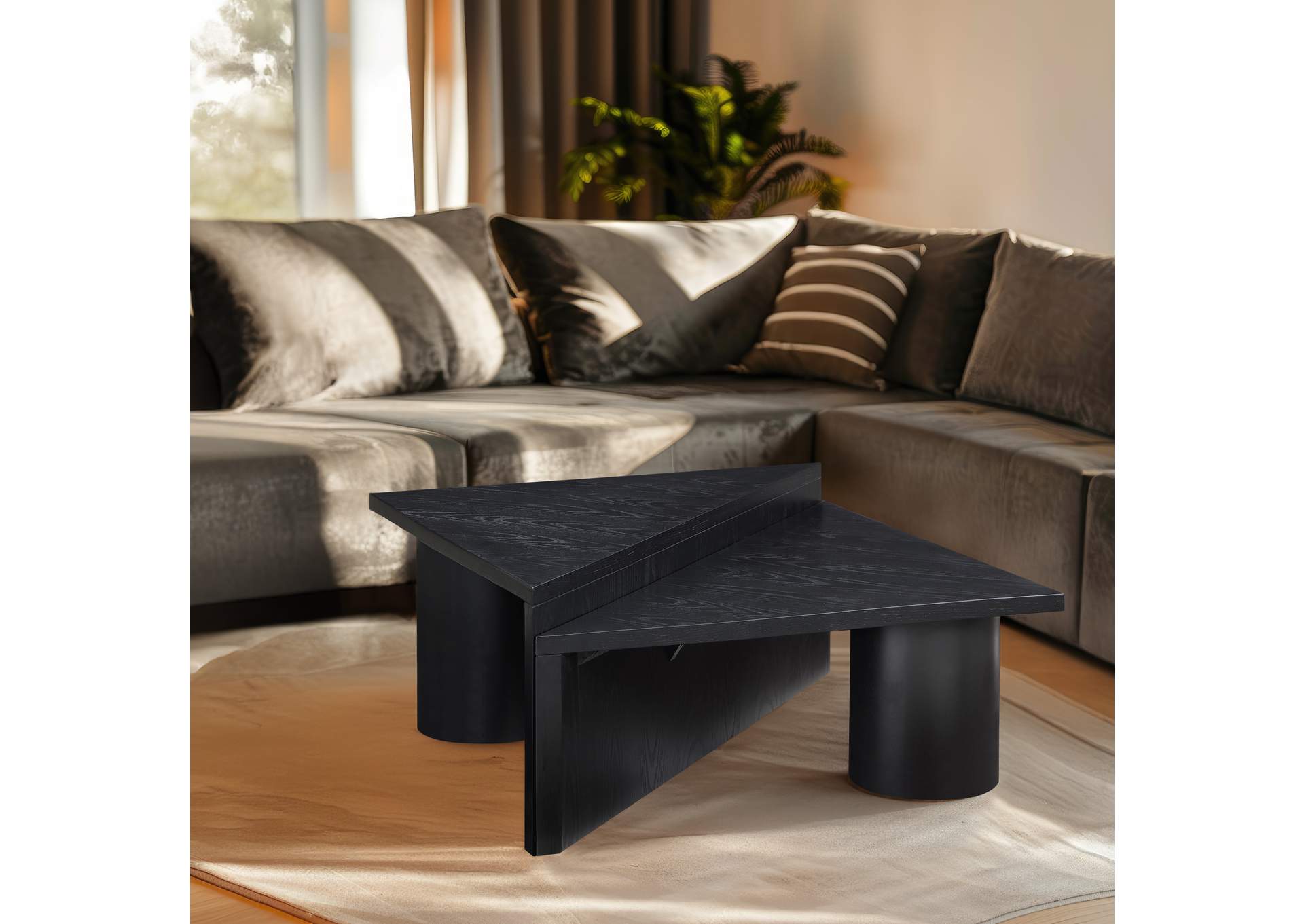 Pavillion Black Coffee Table,Meridian Furniture