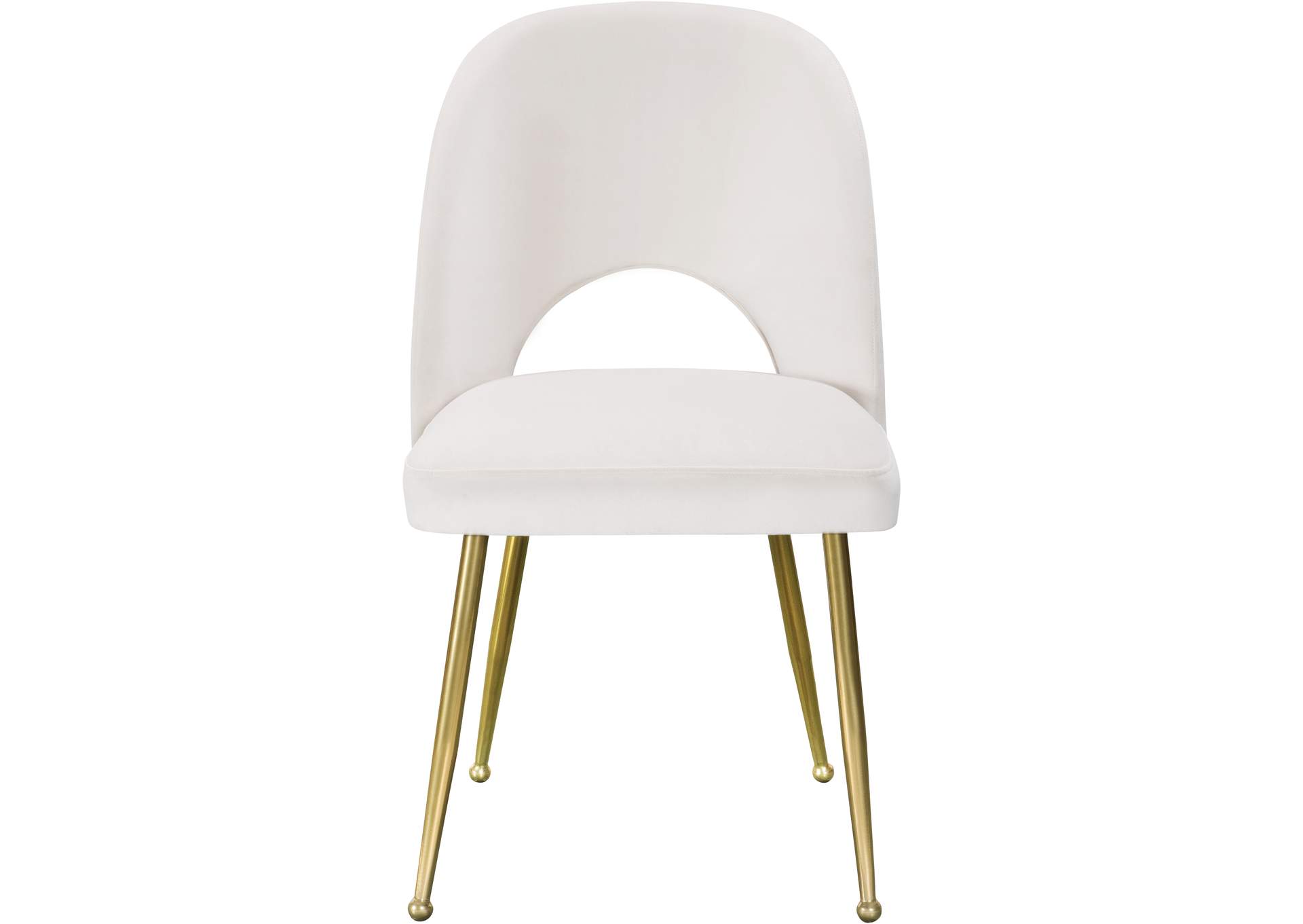 Logan Cream Velvet Dining Chair,Meridian Furniture