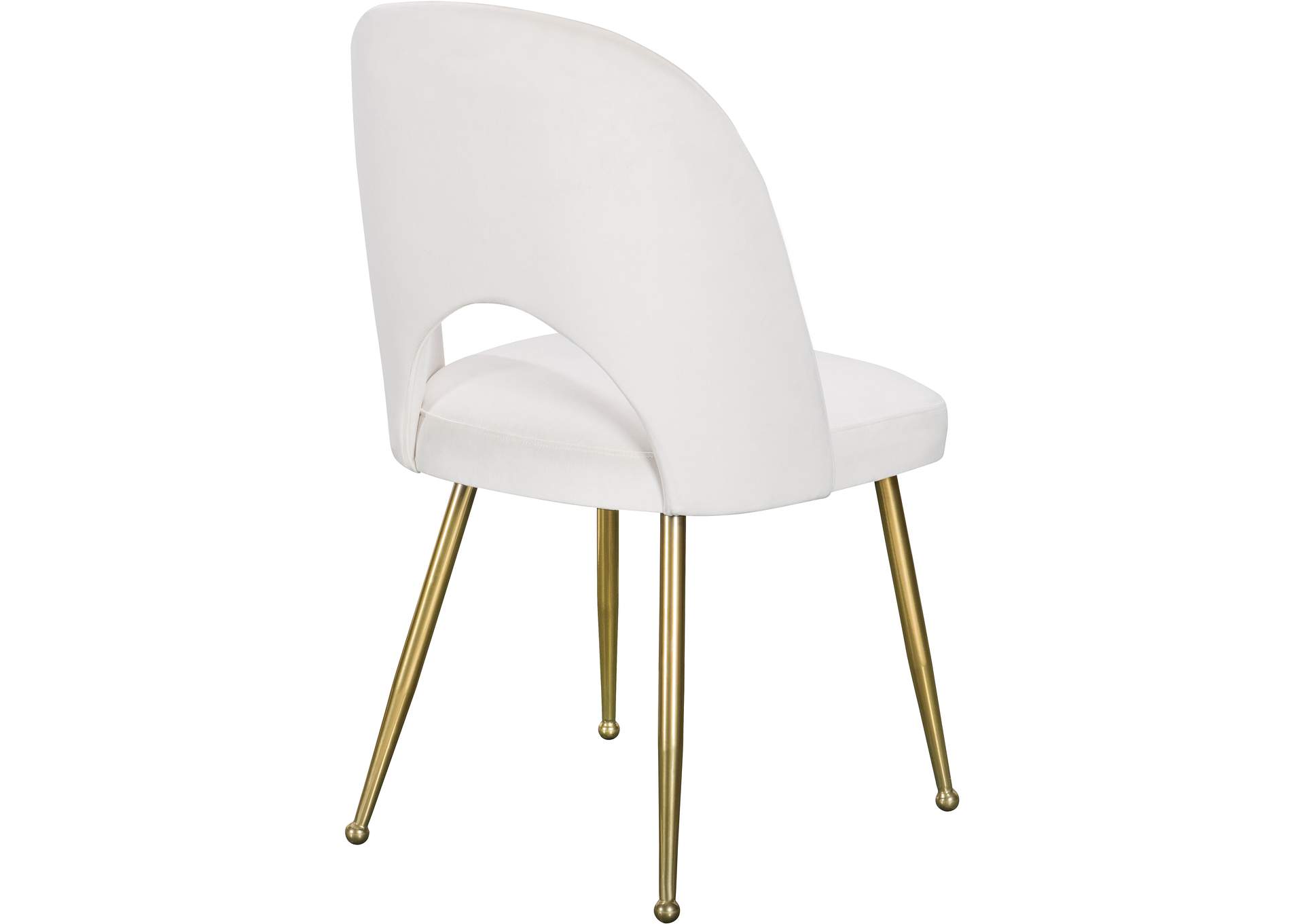 Logan Cream Velvet Dining Chair,Meridian Furniture