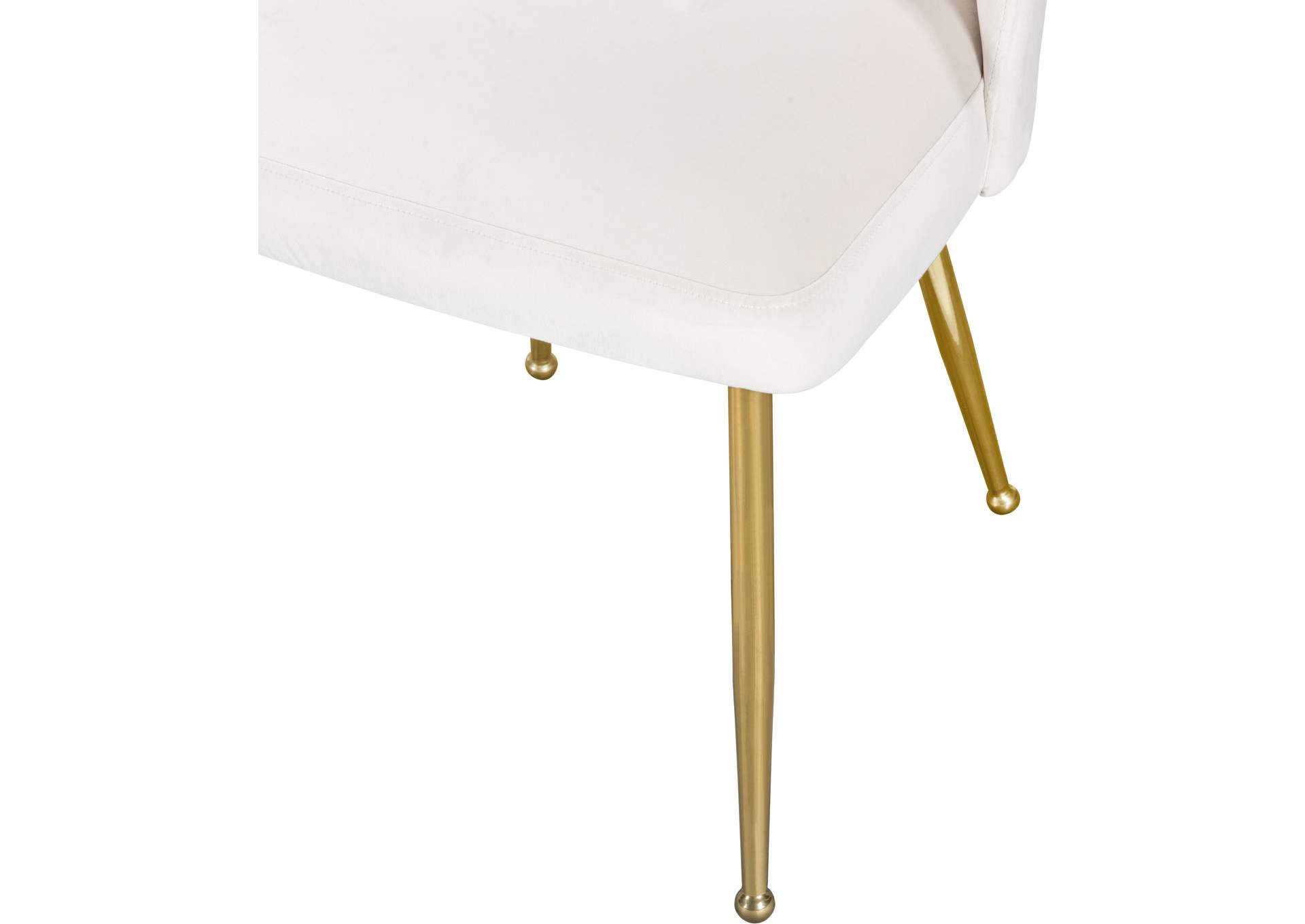 Logan Cream Velvet Dining Chair,Meridian Furniture