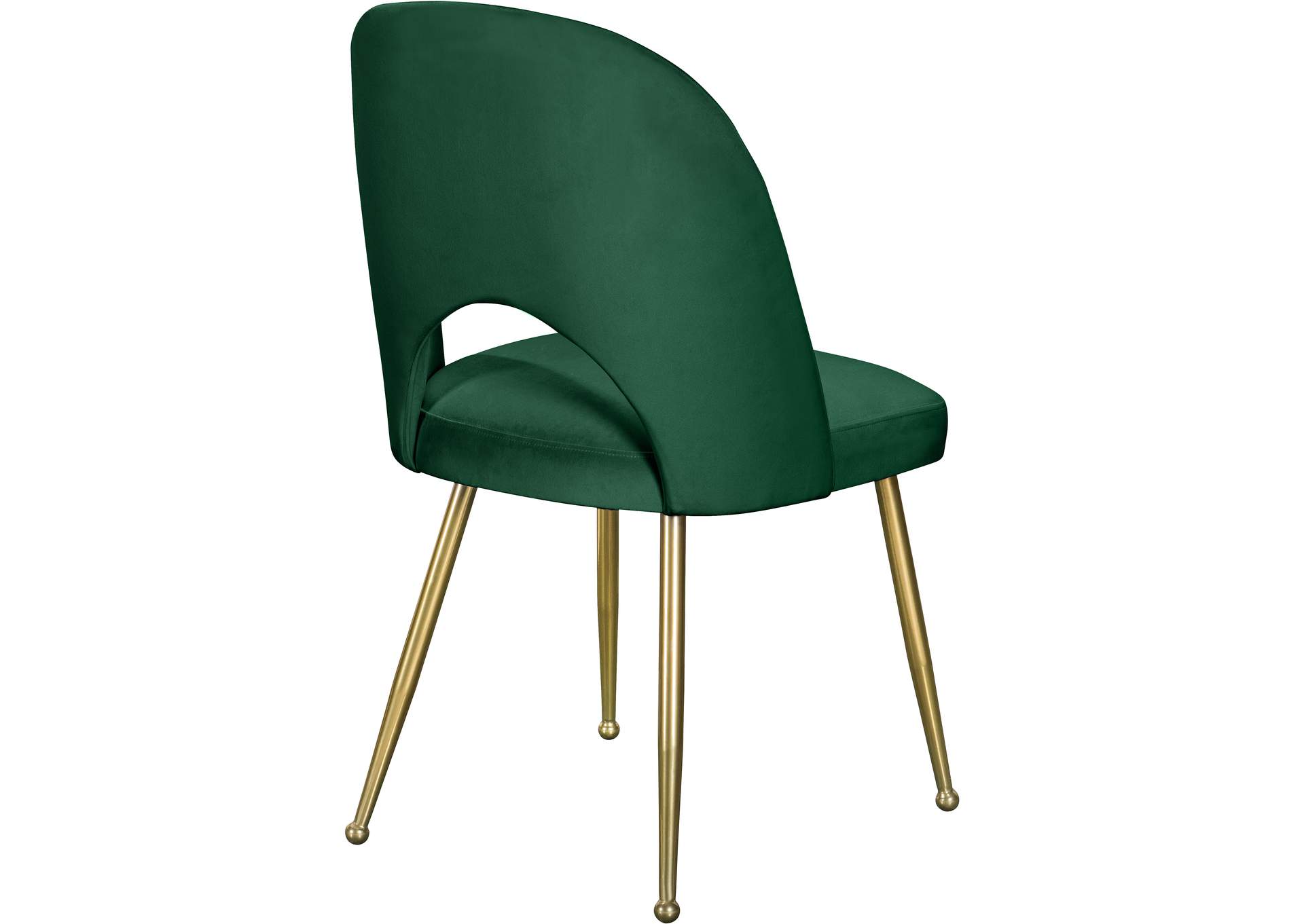 Logan Green Velvet Dining Chair Set of 2,Meridian Furniture