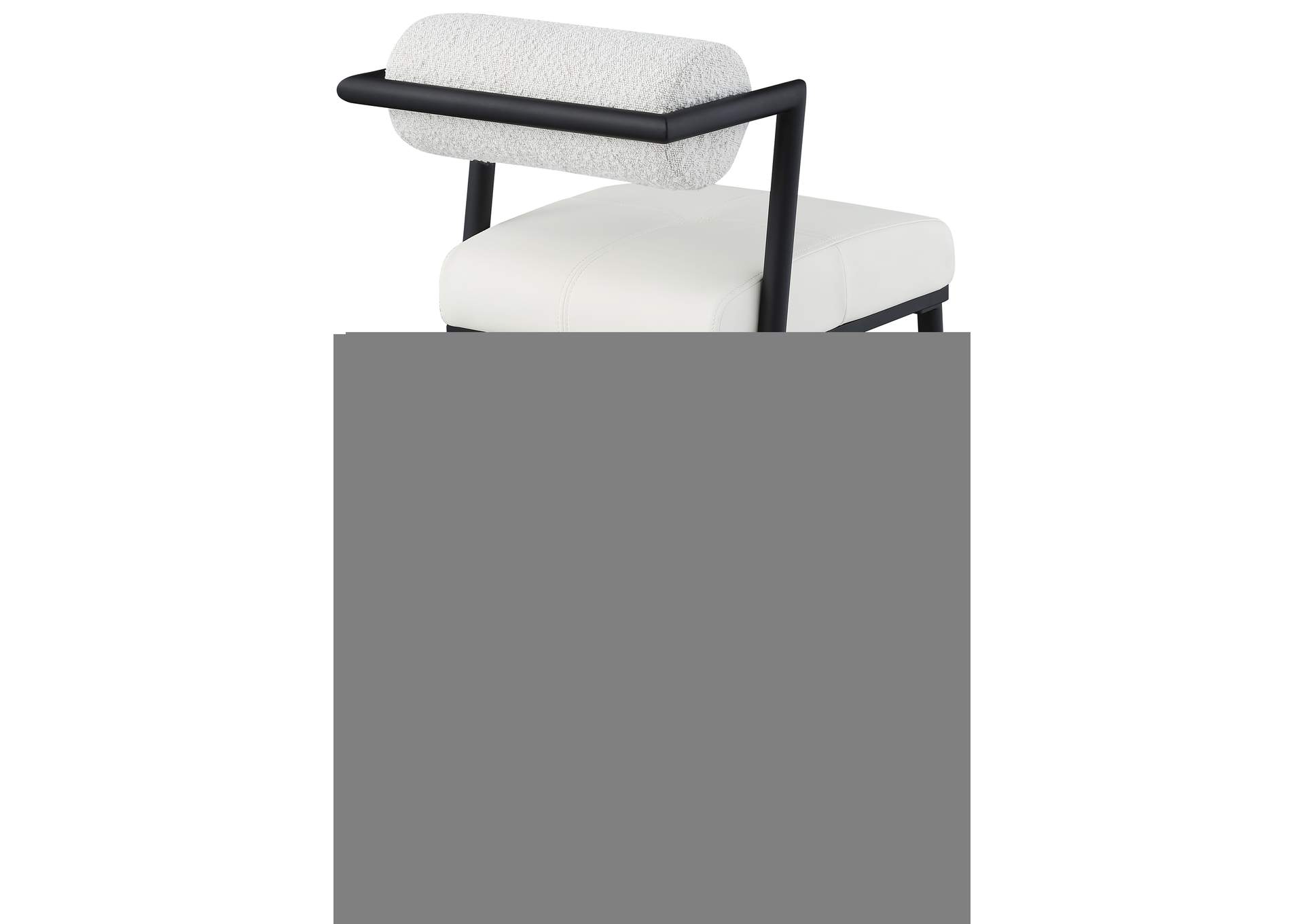 Stryker Cream Boucle Fabric And Faux Leather Stool Set of 2,Meridian Furniture