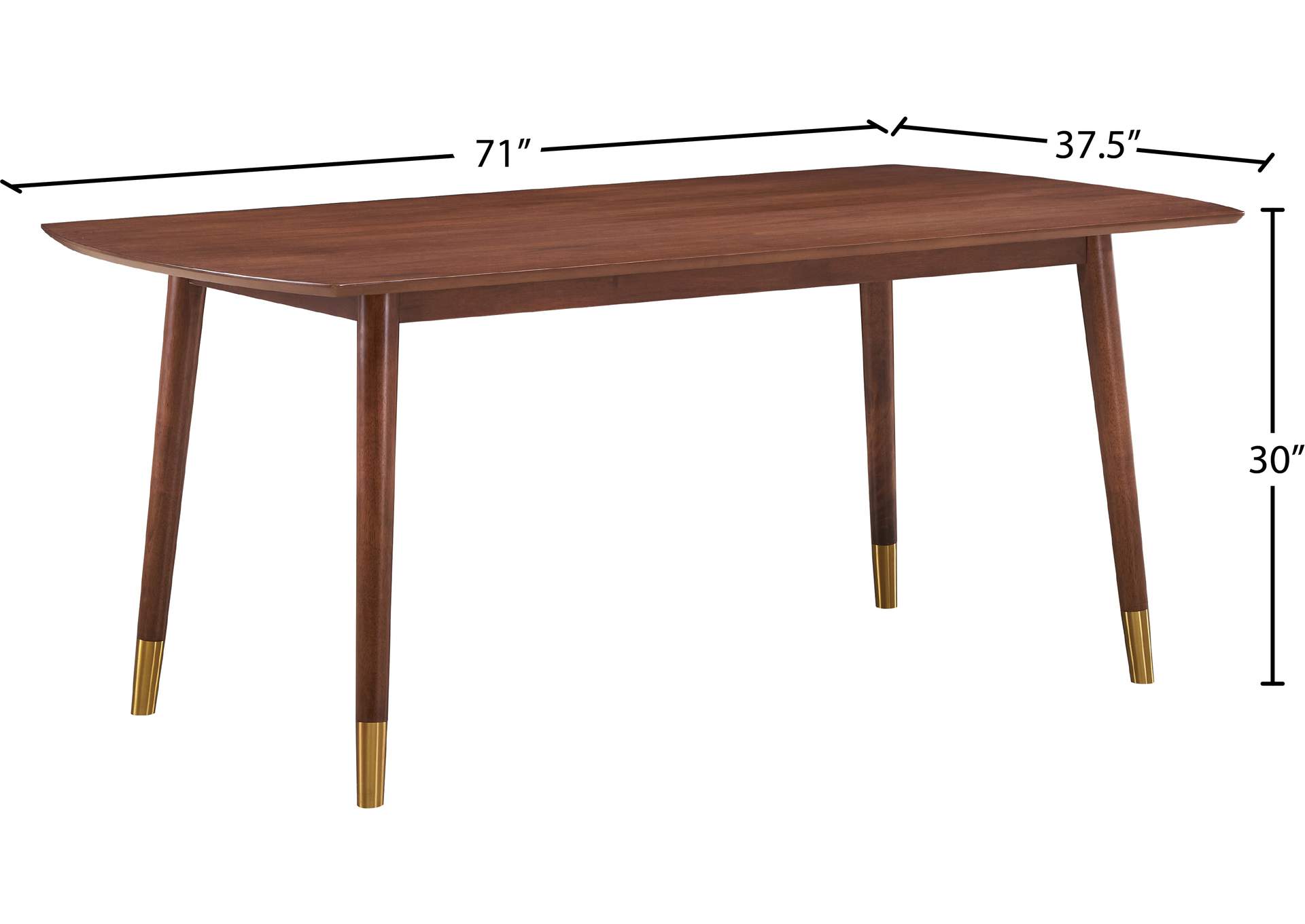 Sherwood Gold Dining Table,Meridian Furniture