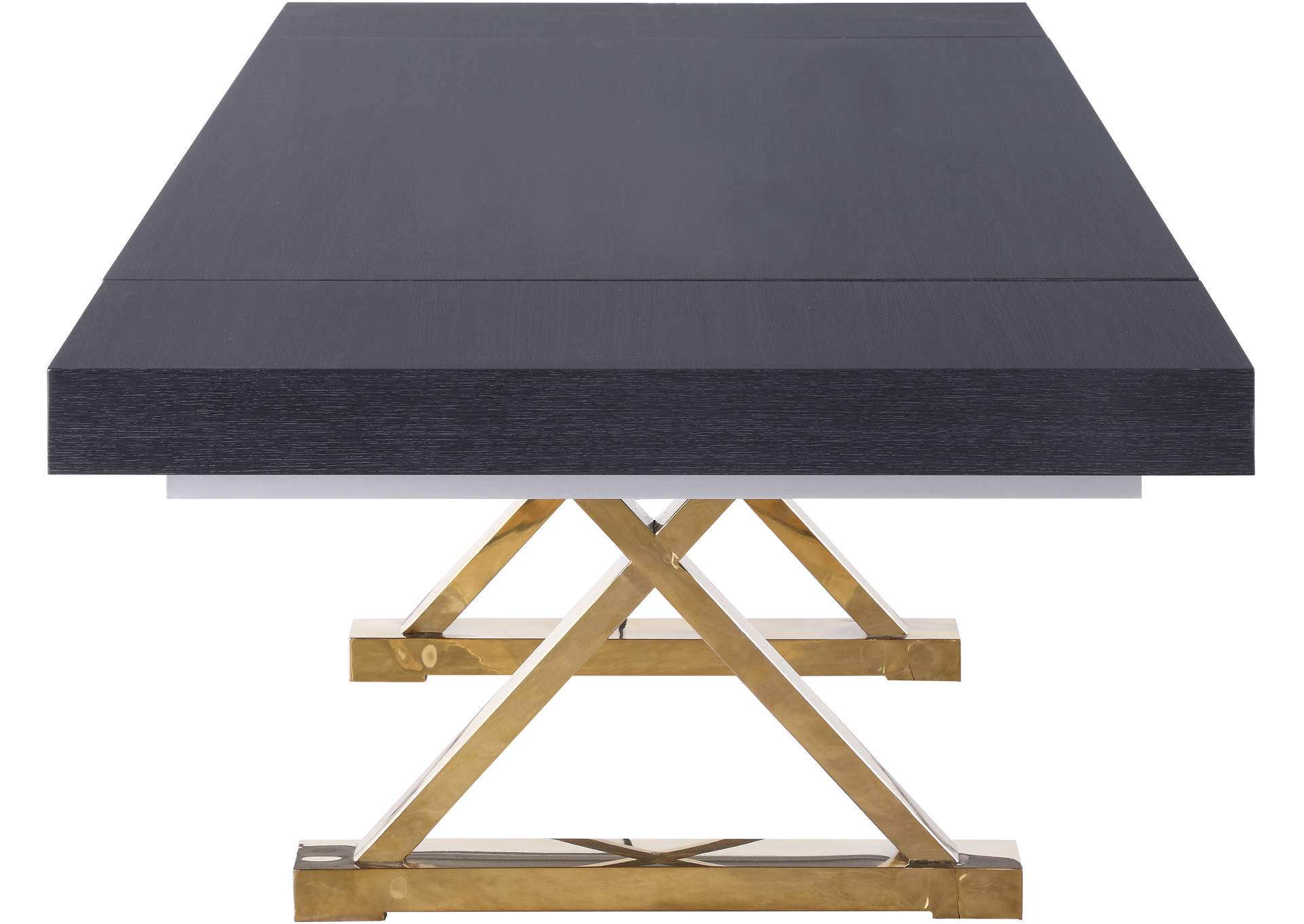 Excel Grey Oak Veneer Lacquer Extendable Dining Table (3 Boxes),Meridian Furniture