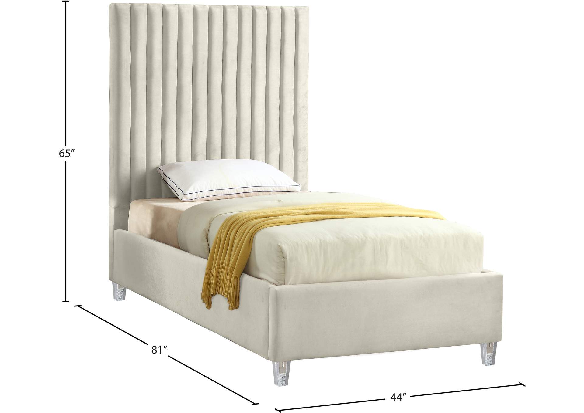 Candace Twin Bed,Meridian Furniture