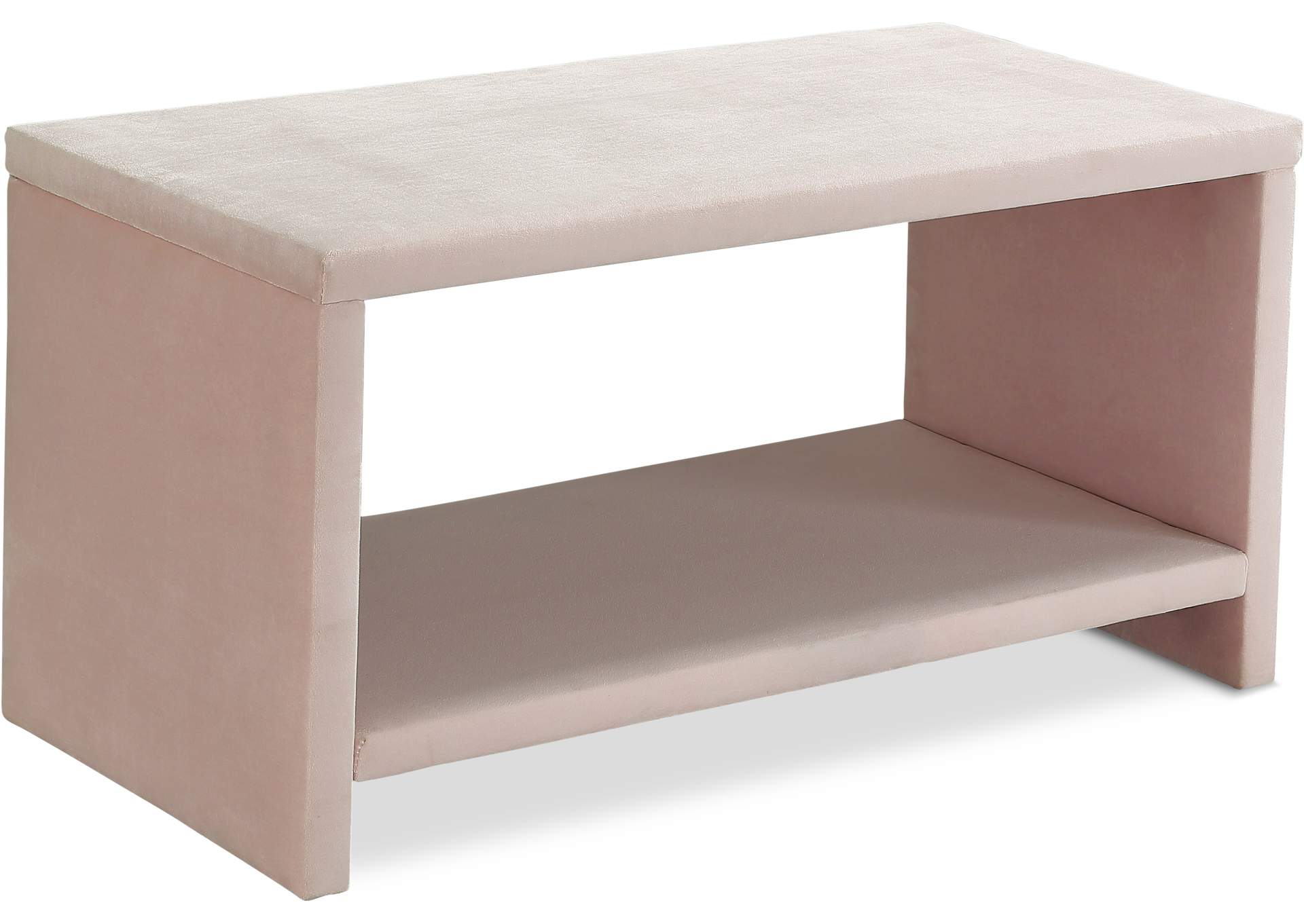Cleo Pink Velvet Night Stand,Meridian Furniture