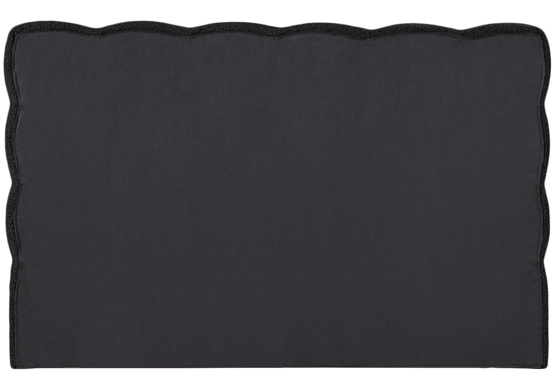 Deco Black Boucle Fabric Full Bed (3 Boxes),Meridian Furniture